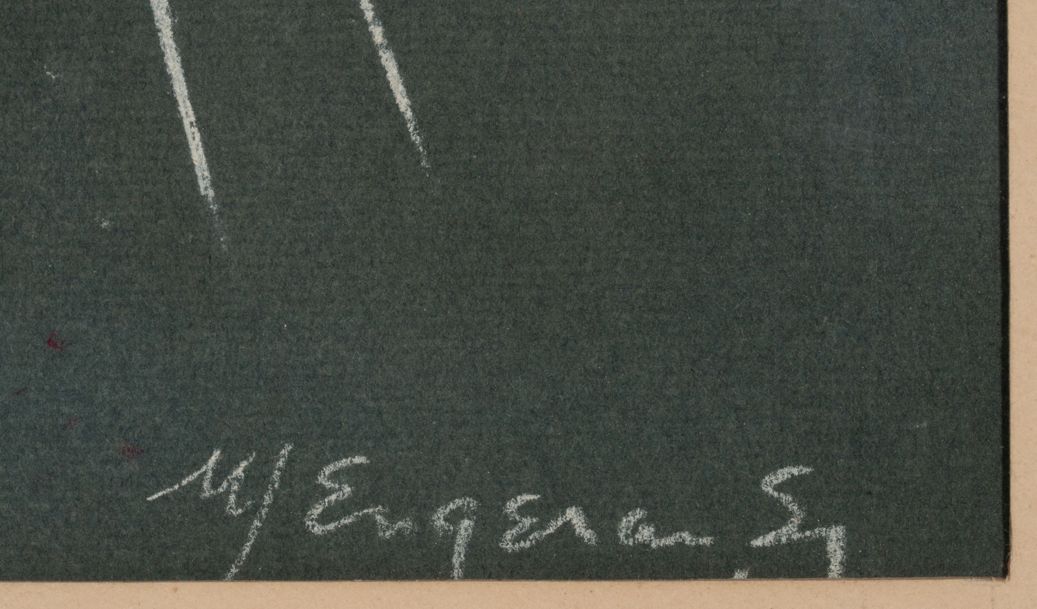 WHITNEY ENGERAN (20TH C) PASTEL ON PAPER ABSTRACTION