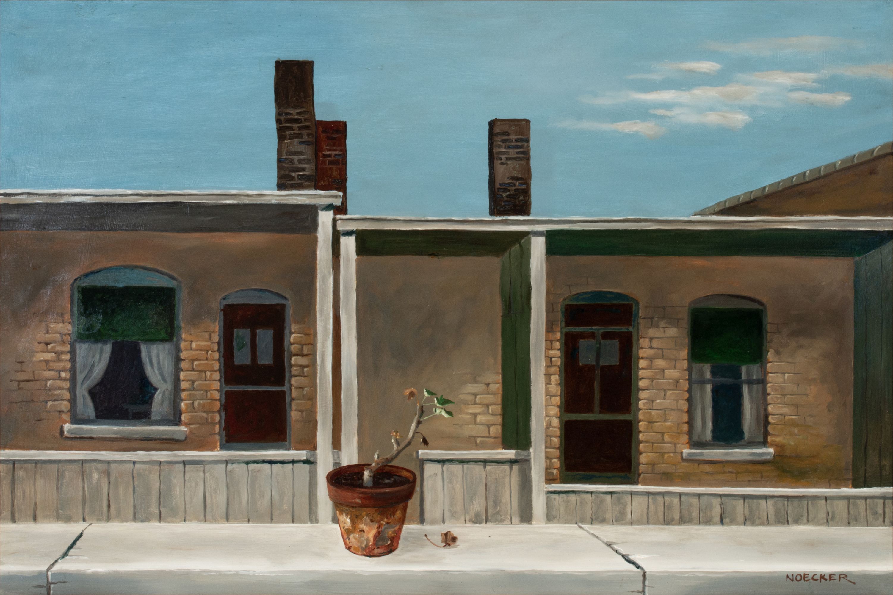 J. HAROLD NOECKER (1912-2002) EXHIBITED OIL ON BOARD