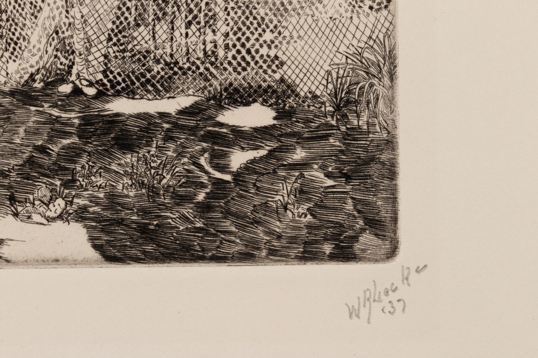 W.R. LOCKE (1883-1949) PENCIL SIGNED AAA ETCHINGS (5)
