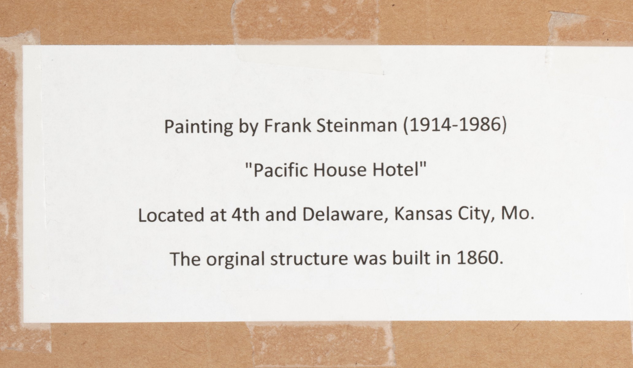 FRANK STEINMAN (1914-1986) WATERCOLOR