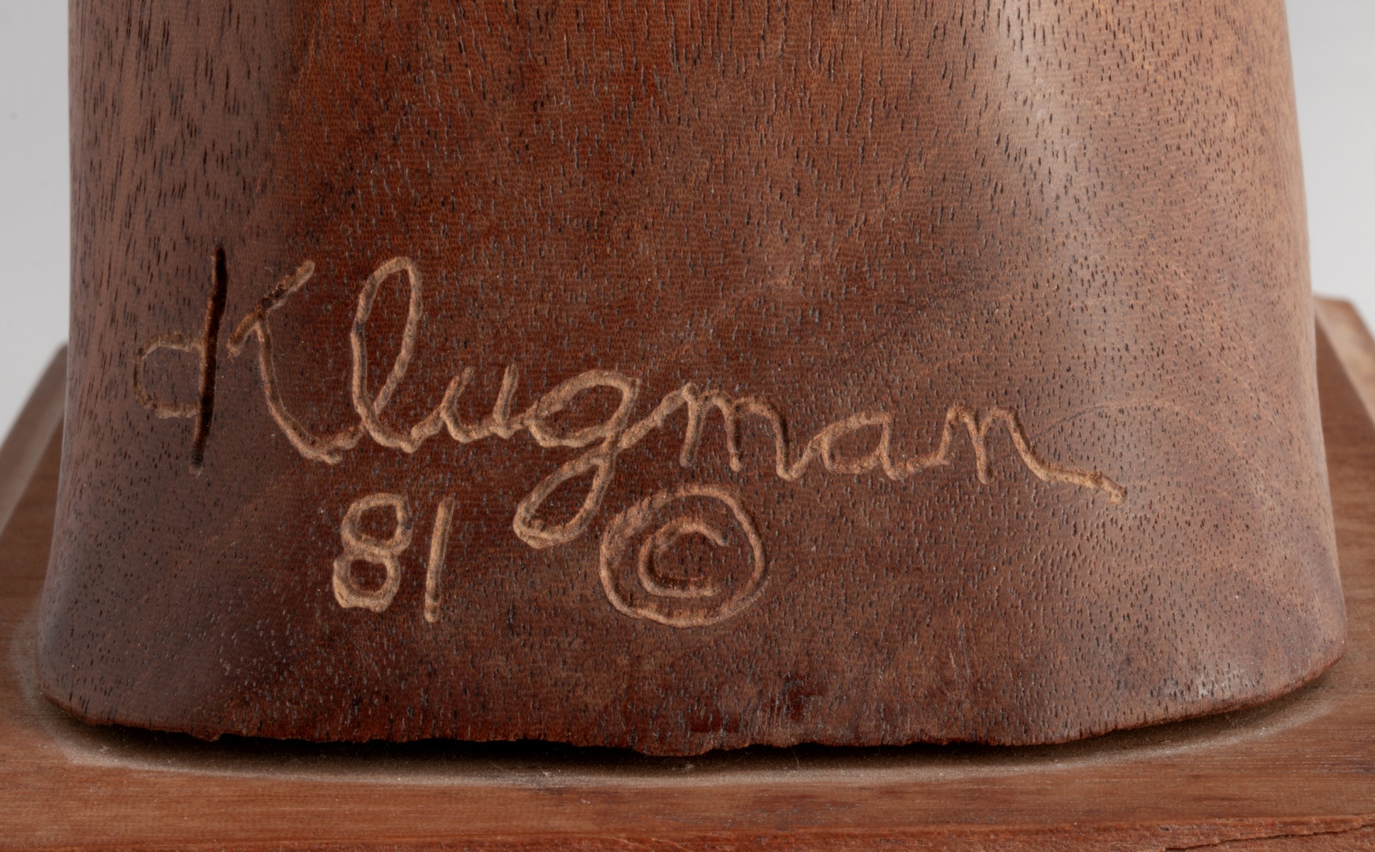ADOLPH KLUGMAN ( 1924-2011) CARVED WOOD SCULPTURE
