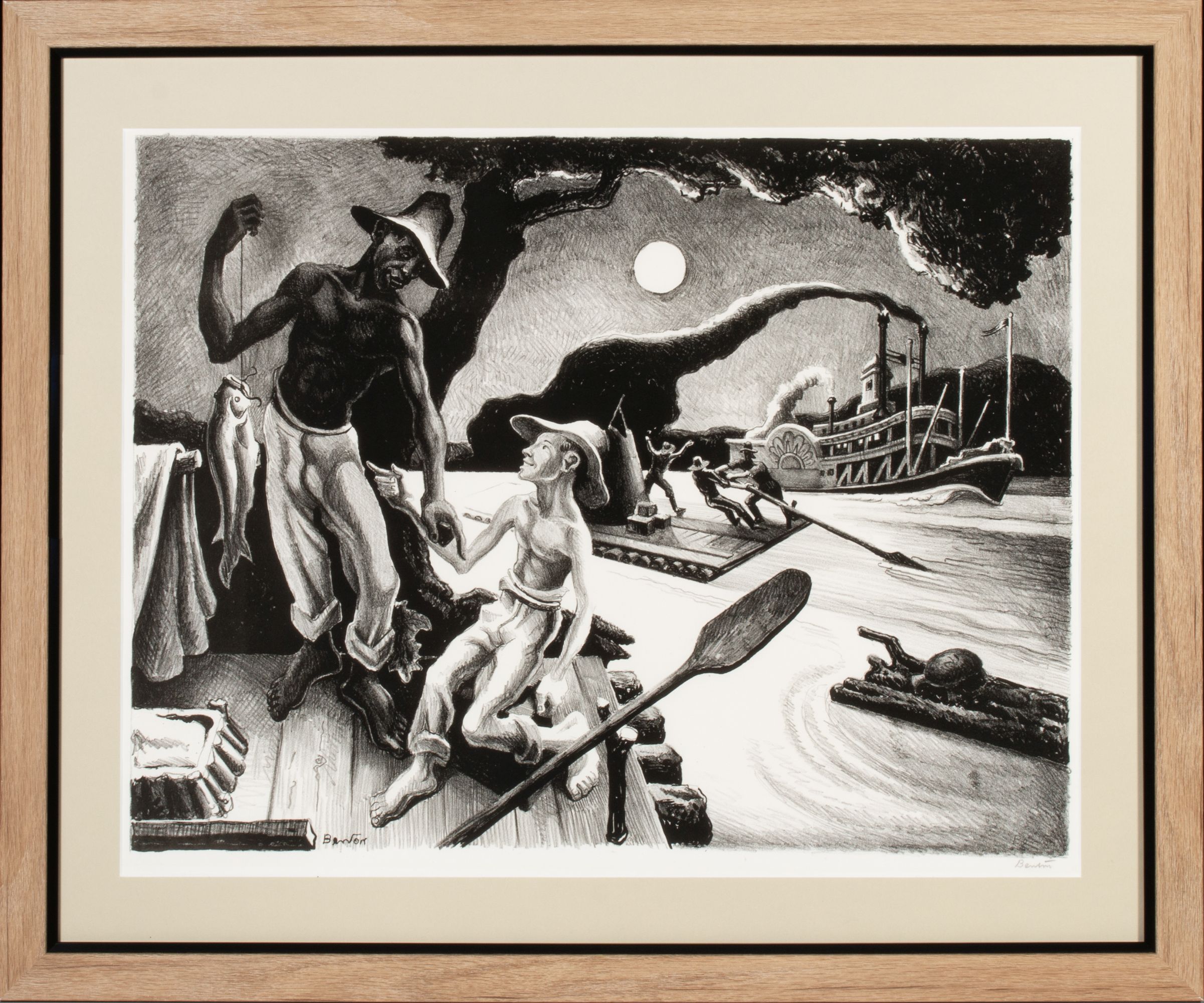 THOMAS HART BENTON (1889-1975) PENCIL SIGNED LITHOGRAPH