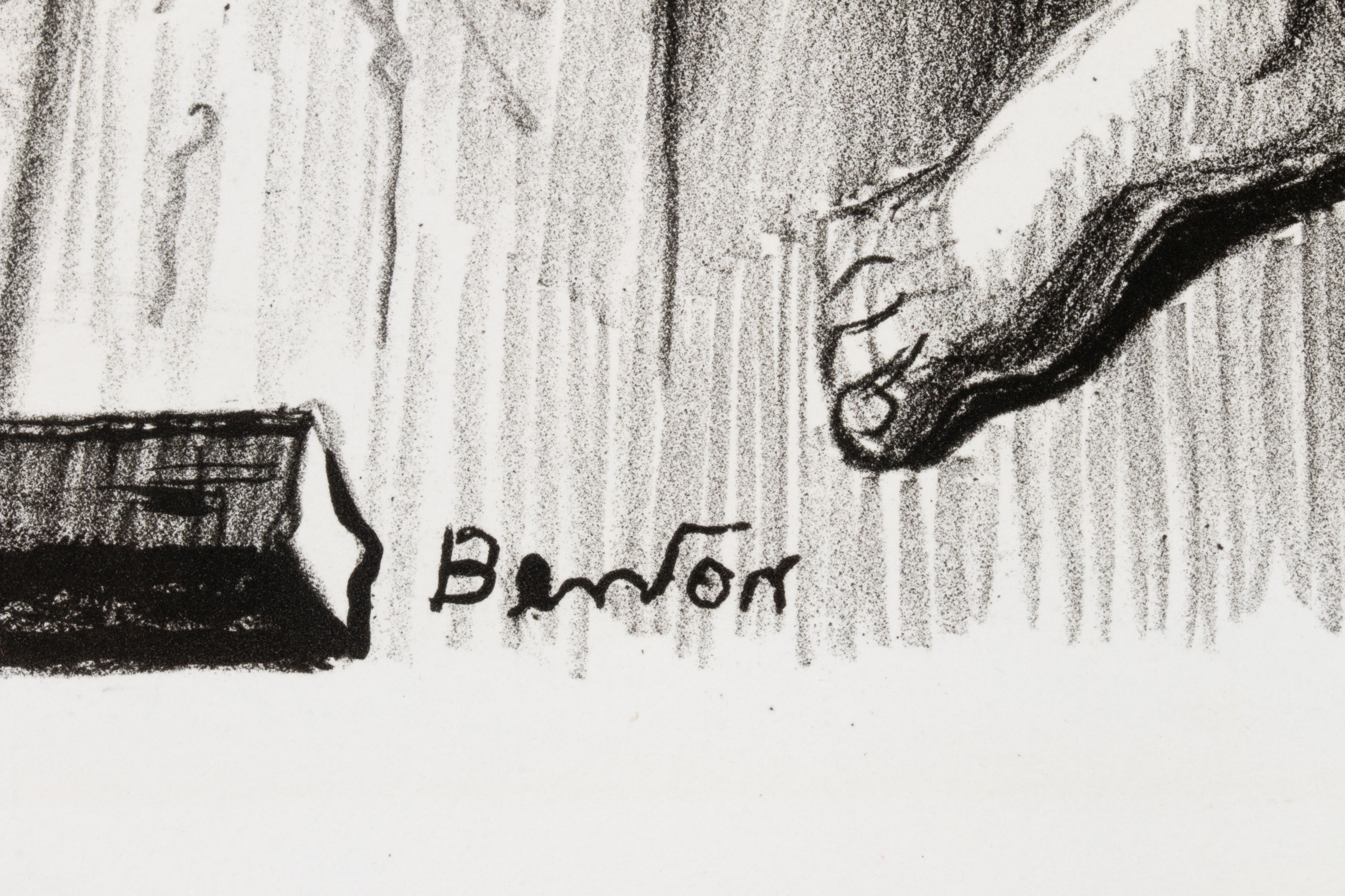 THOMAS HART BENTON (1889-1975) PENCIL SIGNED LITHOGRAPH