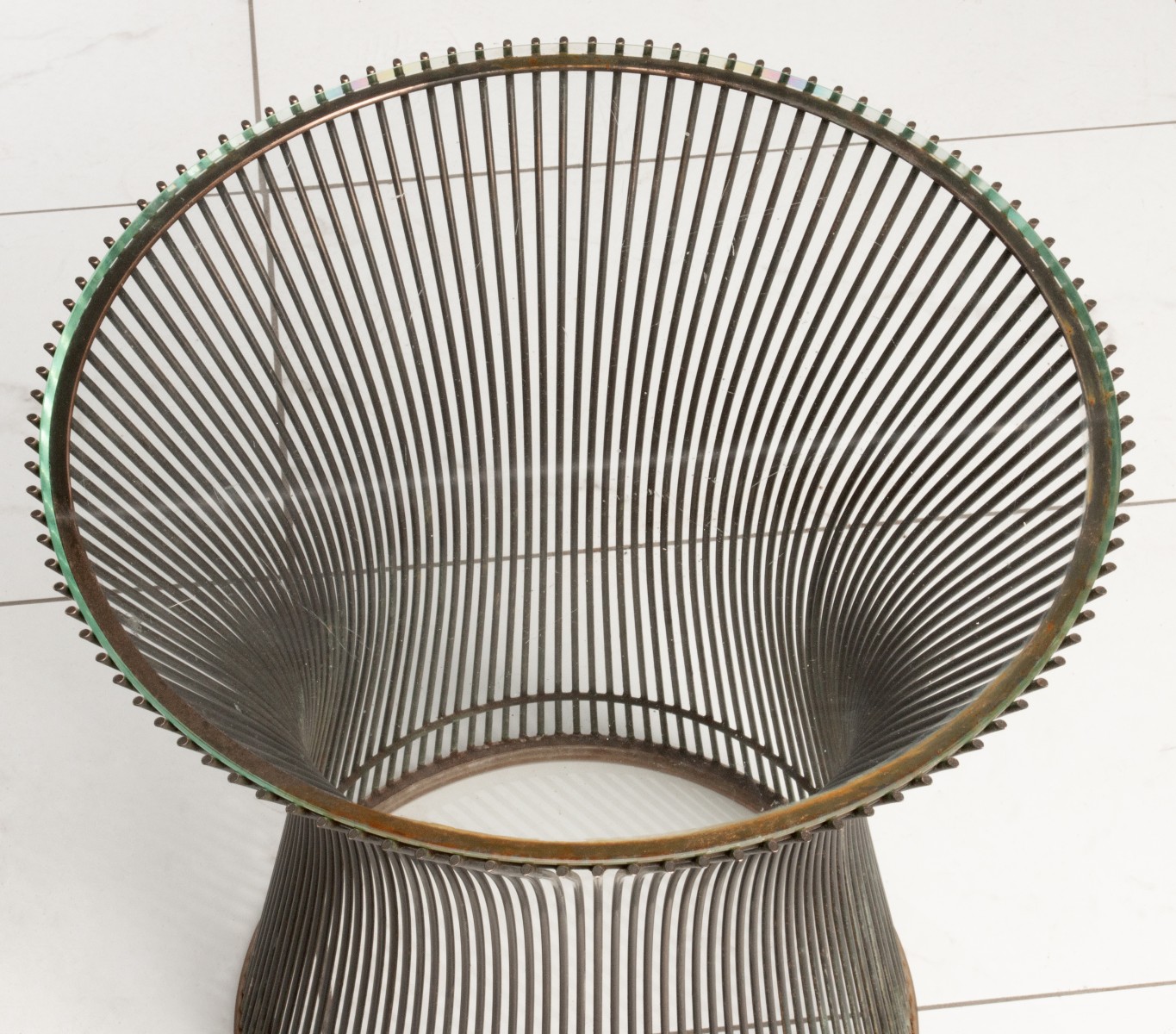 WARREN PLATNER LOUNGE CHAIR AND TABLE FOR KNOLL