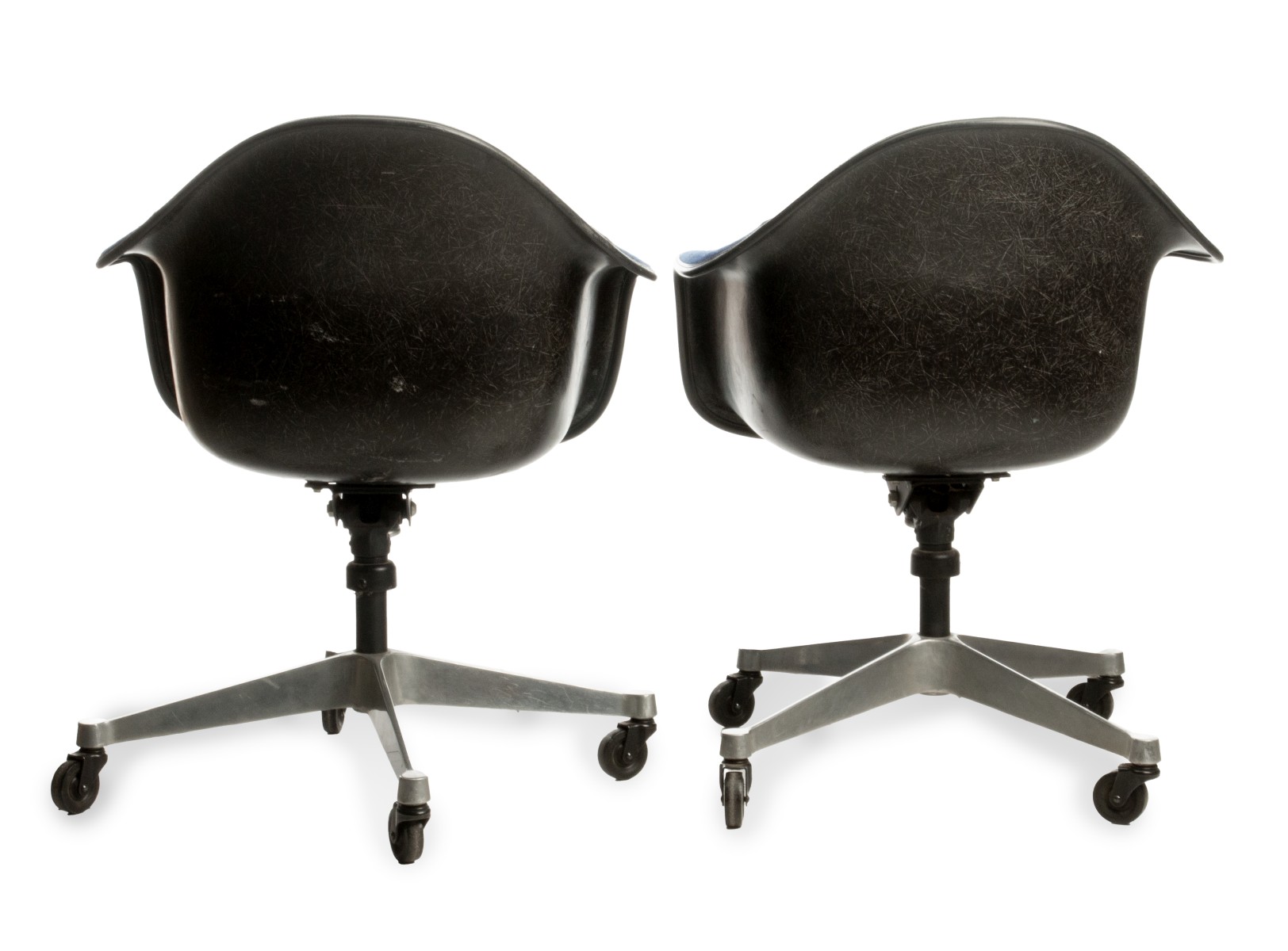 PAIR EAMES FOR HERMAN MILLER SHELL ARM CHAIRS