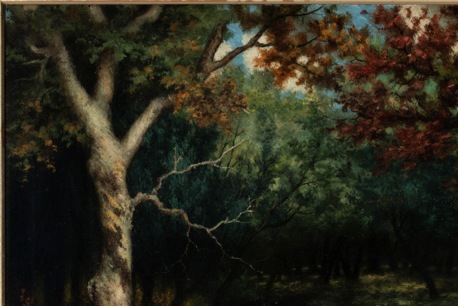 AMERICAN SCHOOL OIL SIGNED WILLIAM LOWRY 1906