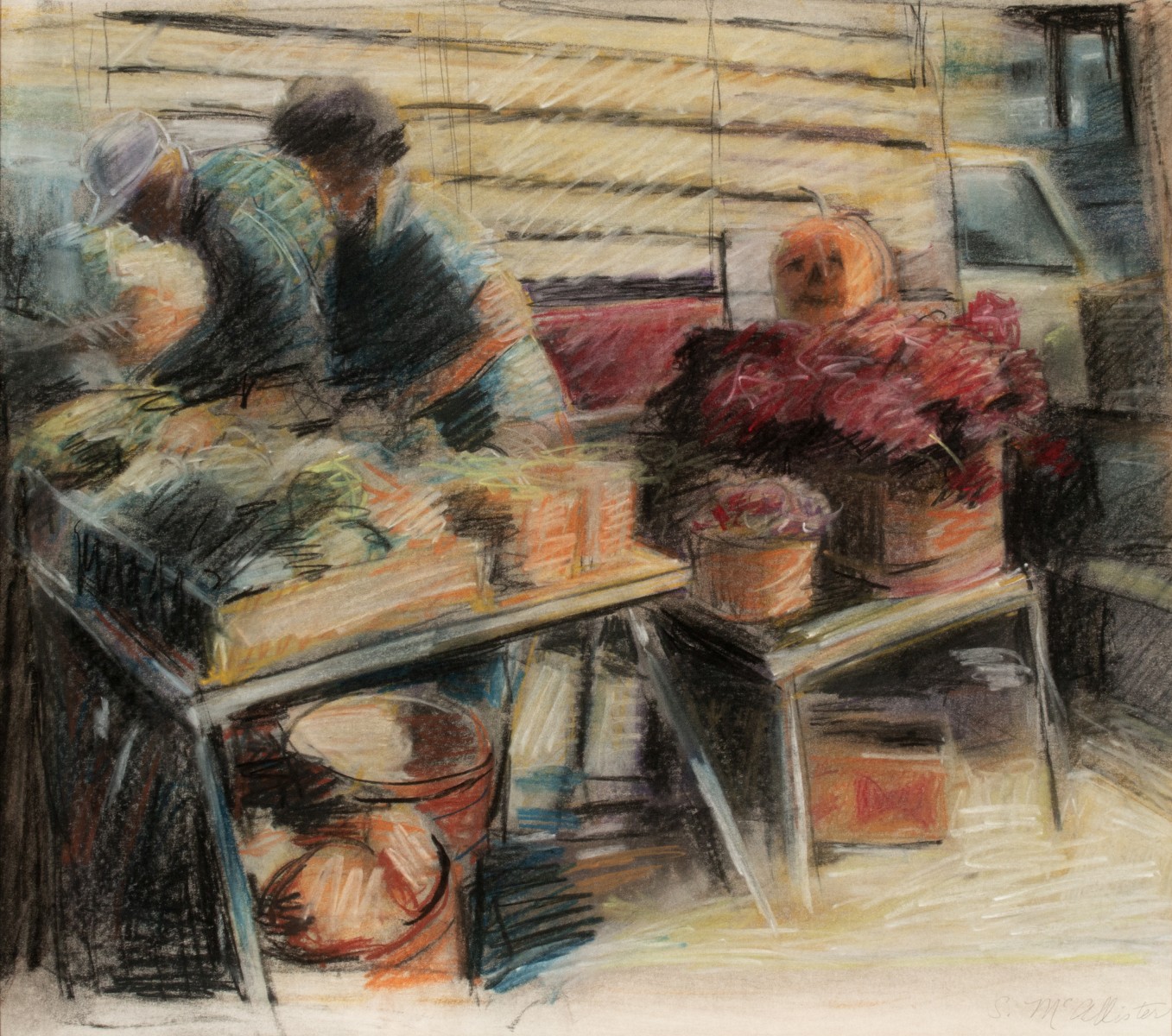 SANDRA MCALLISTER (LATE 20TH C.) 1978 OIL PASTEL