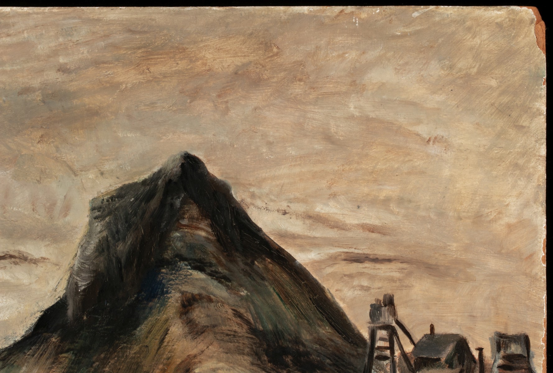 BERTHA LANDERS (1907-1996) TEXAS OIL ON MASONITE