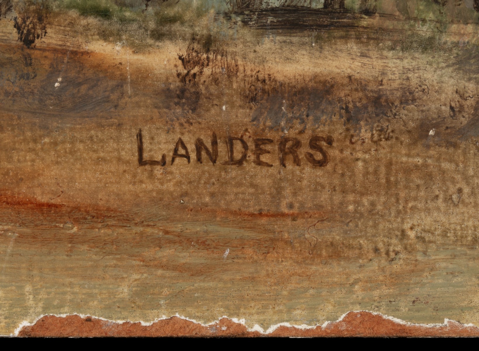 BERTHA LANDERS (1907-1996) TEXAS OIL ON MASONITE