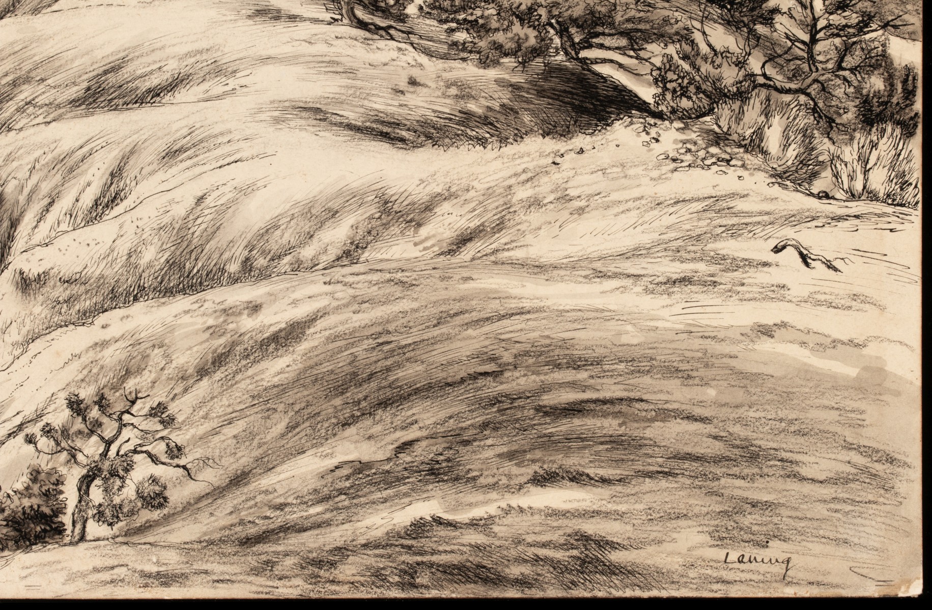 EDWARD LANING (1906-1981) EXHIBITED WORK ON PAPER