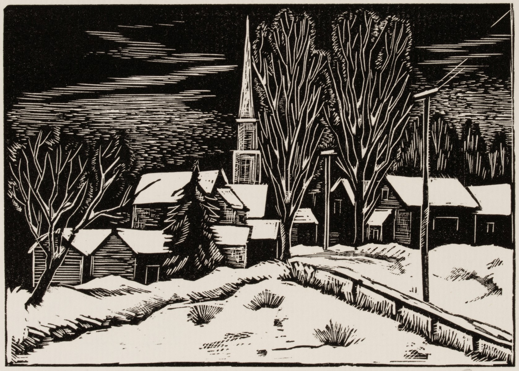EMIL GANSO (1895-1941) PENCIL SIGNED WOODCUTS (6)