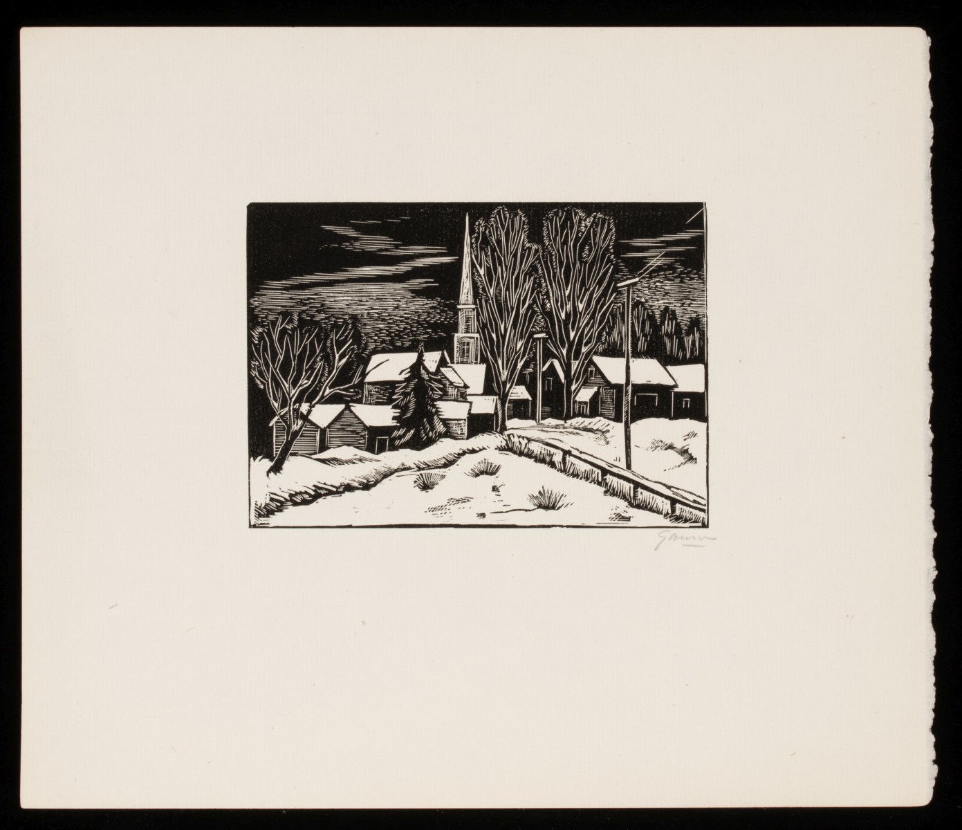 EMIL GANSO (1895-1941) PENCIL SIGNED WOODCUTS (6)