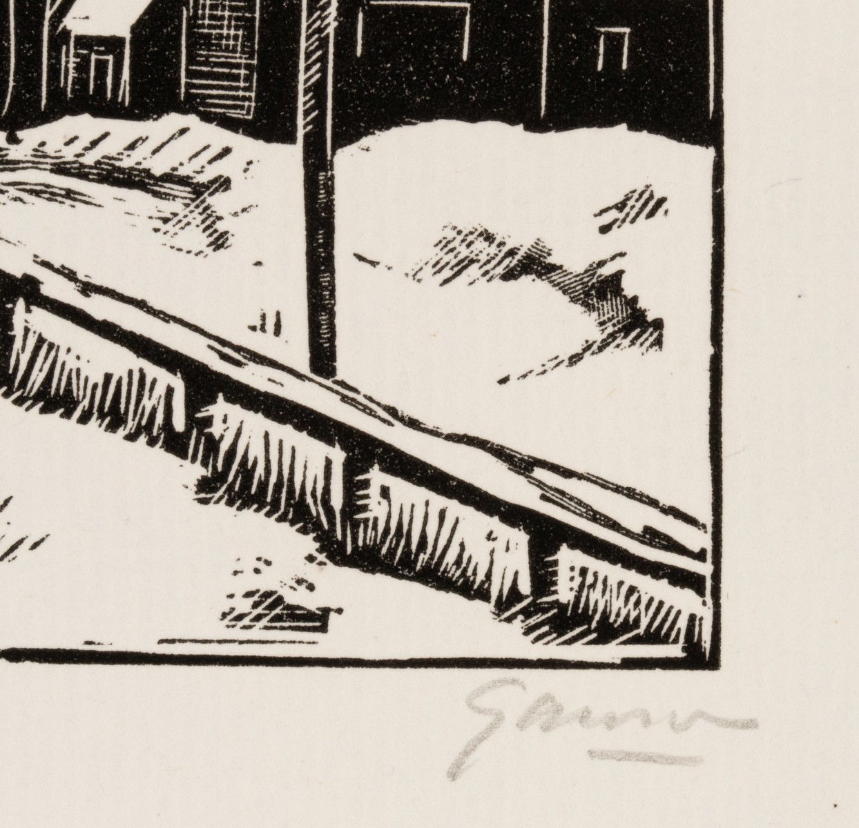 EMIL GANSO (1895-1941) PENCIL SIGNED WOODCUTS (6)