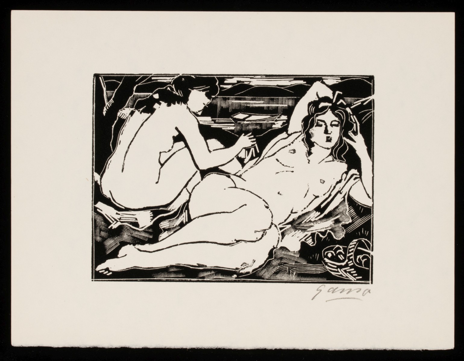 EMIL GANSO (1895-1941) PENCIL SIGNED WOODCUTS (6)