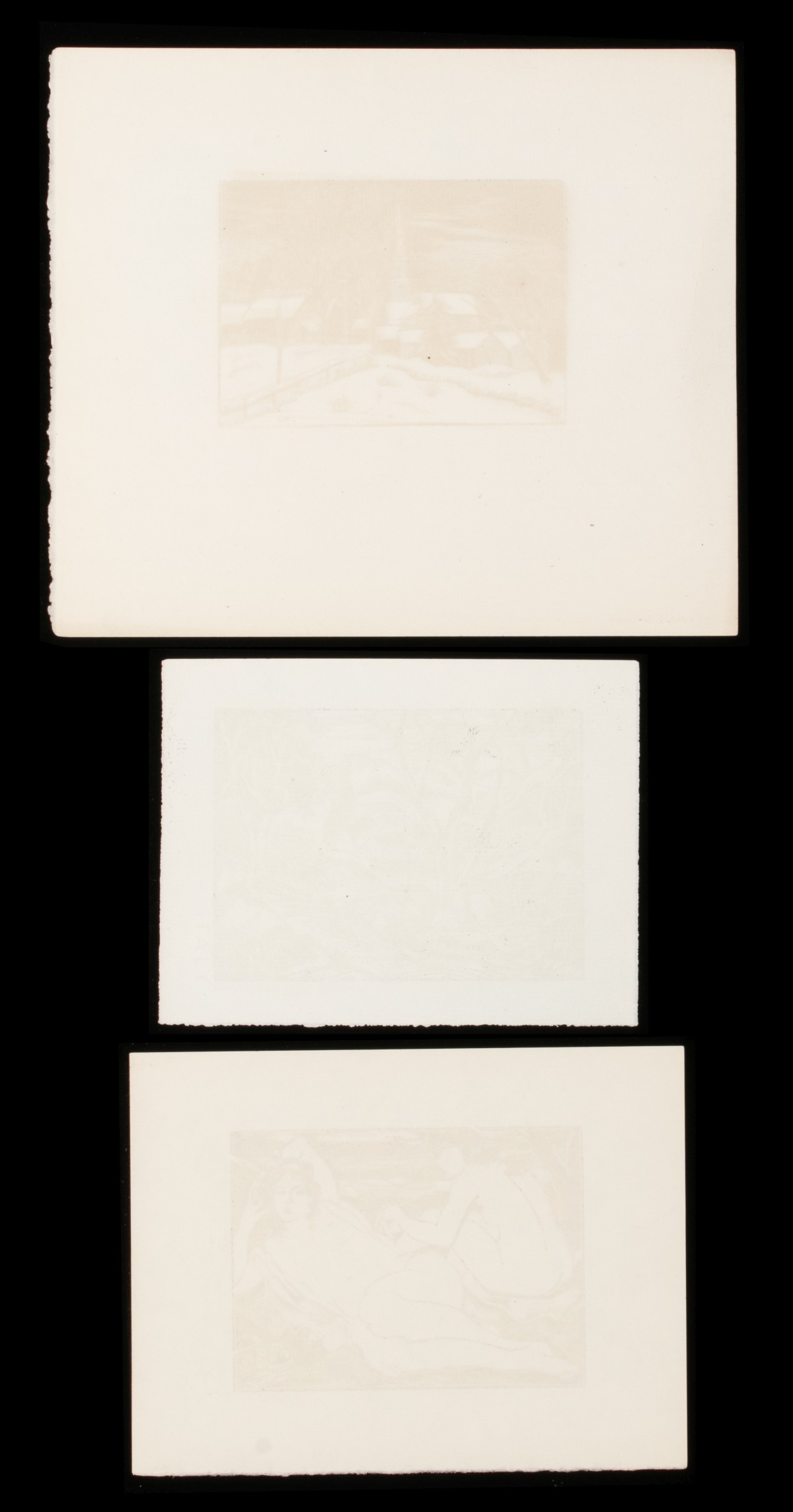 EMIL GANSO (1895-1941) PENCIL SIGNED WOODCUTS (6)
