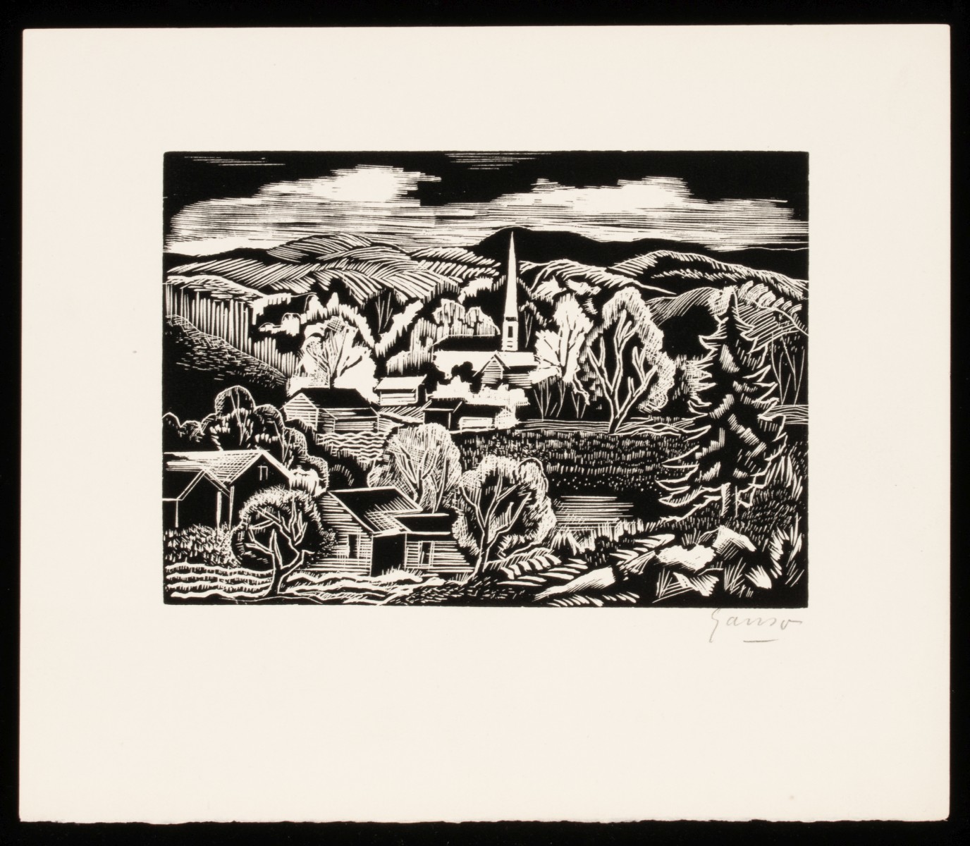 EMIL GANSO (1895-1941) PENCIL SIGNED WOODCUTS (6)
