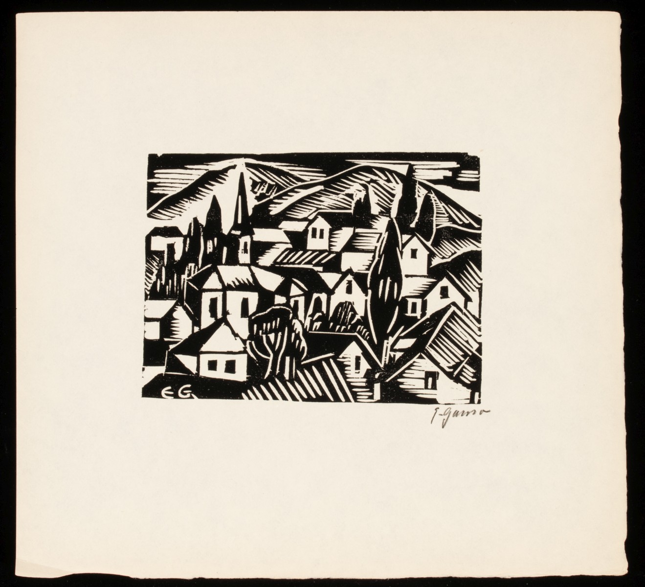 EMIL GANSO (1895-1941) PENCIL SIGNED WOODCUTS (6)