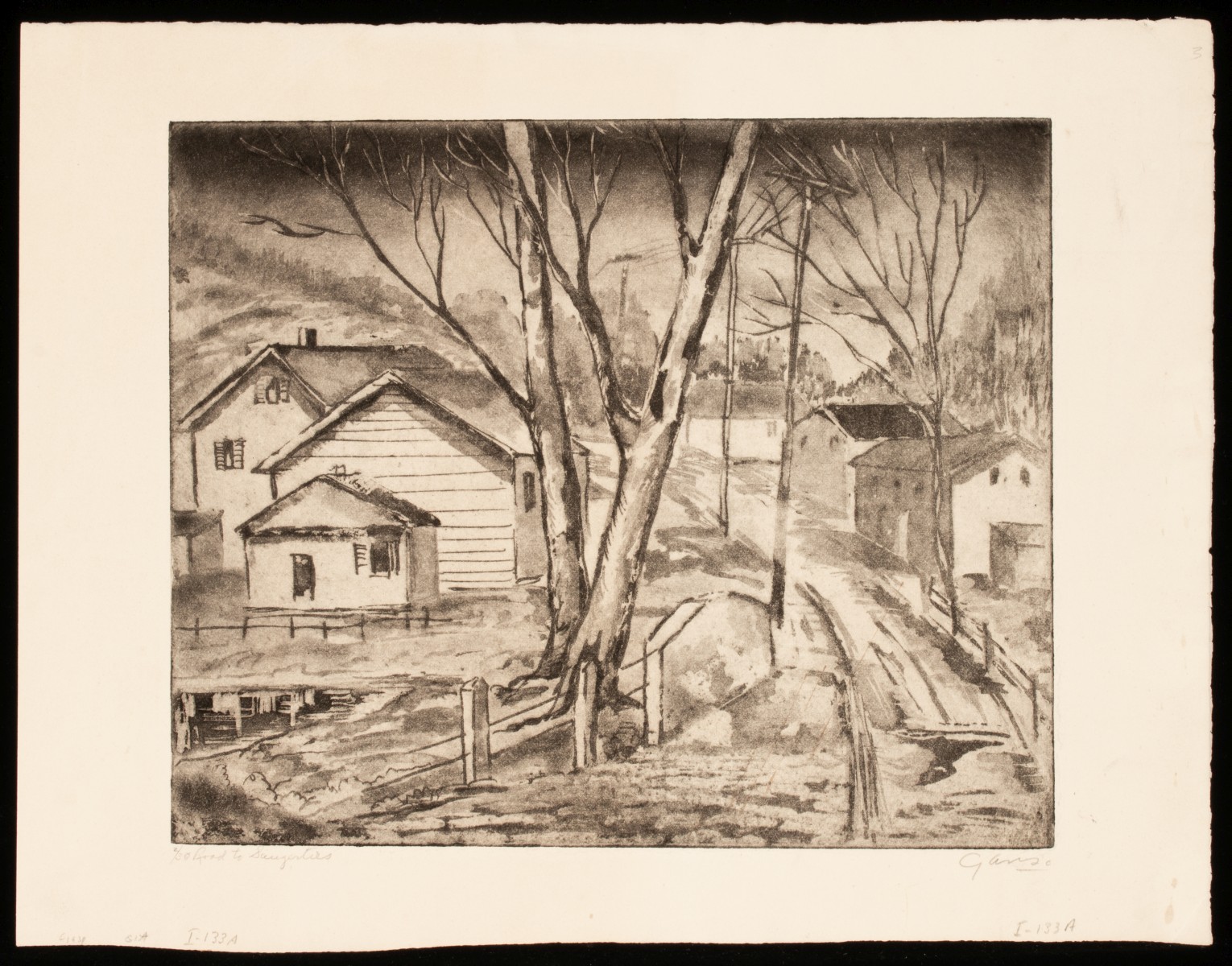 EMIL GANSO (1895-1941) PENCIL SIGNED AQUATINTS (2)