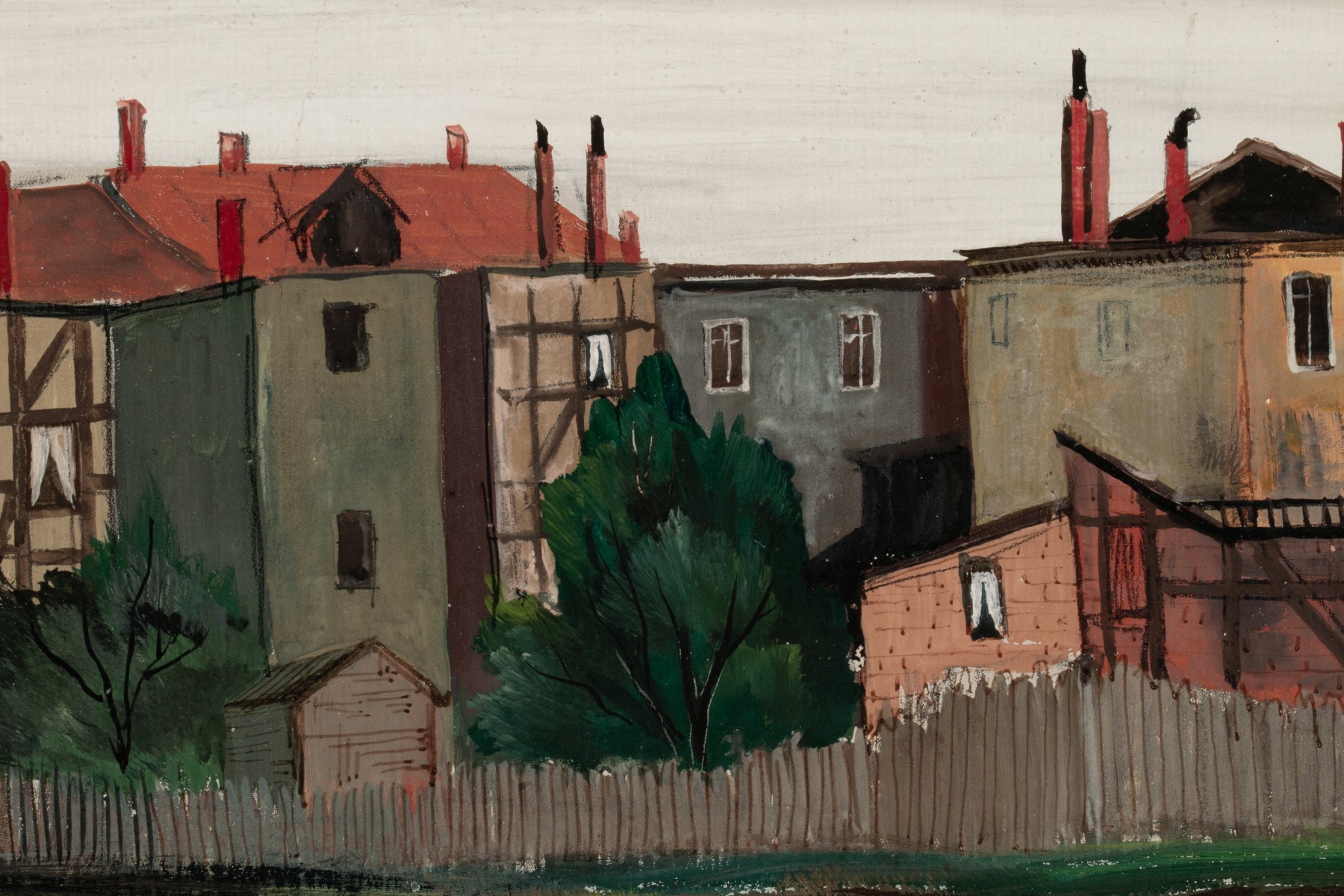 EMIL GANSO (1895-1941) OIL ON BOARD, PLUS ANOTHER