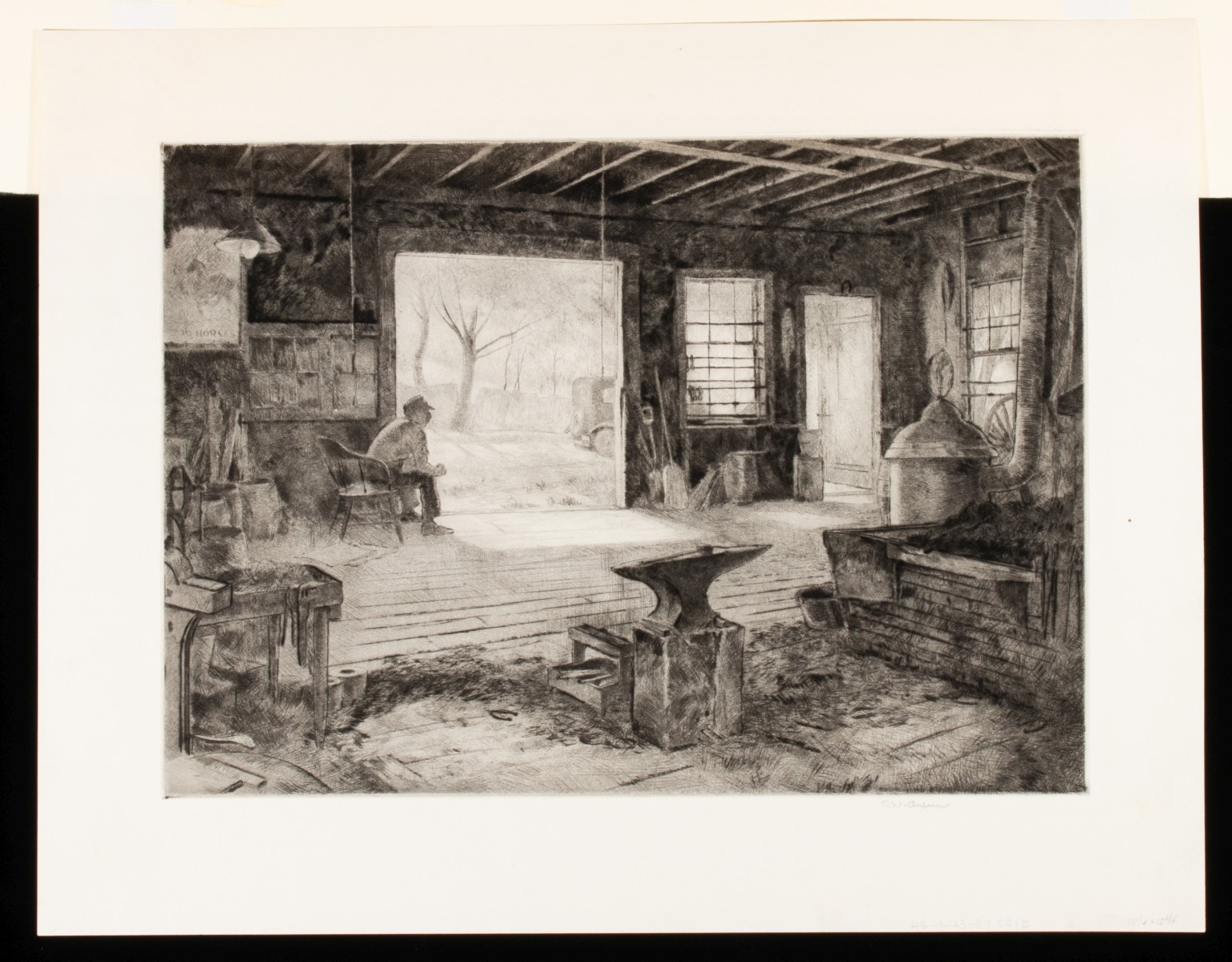 C.W. ANDERSON AND R. NISBET PENCIL SIGNED DRYPOINTS