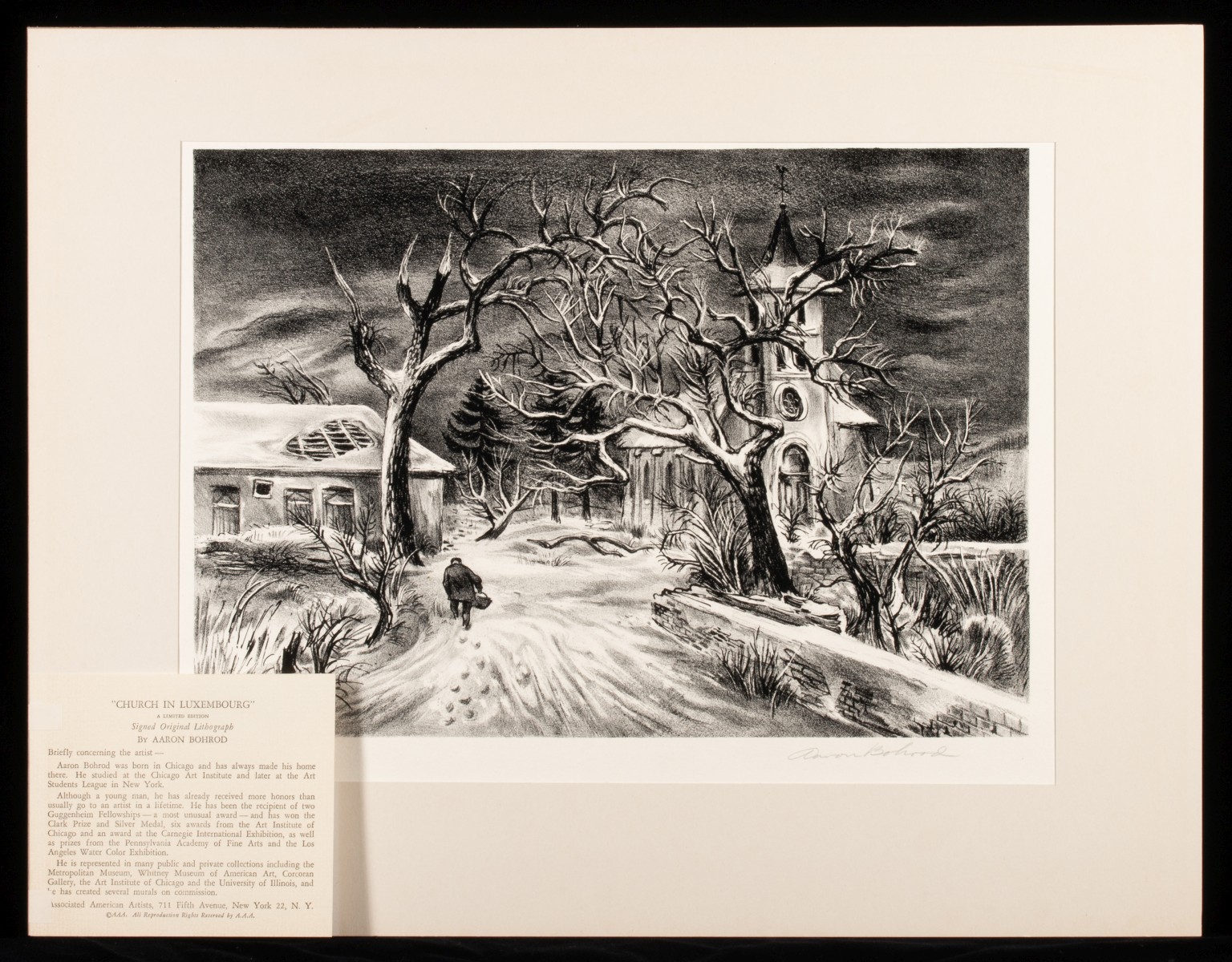 AARON BOHROD (1907-1992) PENCIL SIGNED AAA PRINTS (4)
