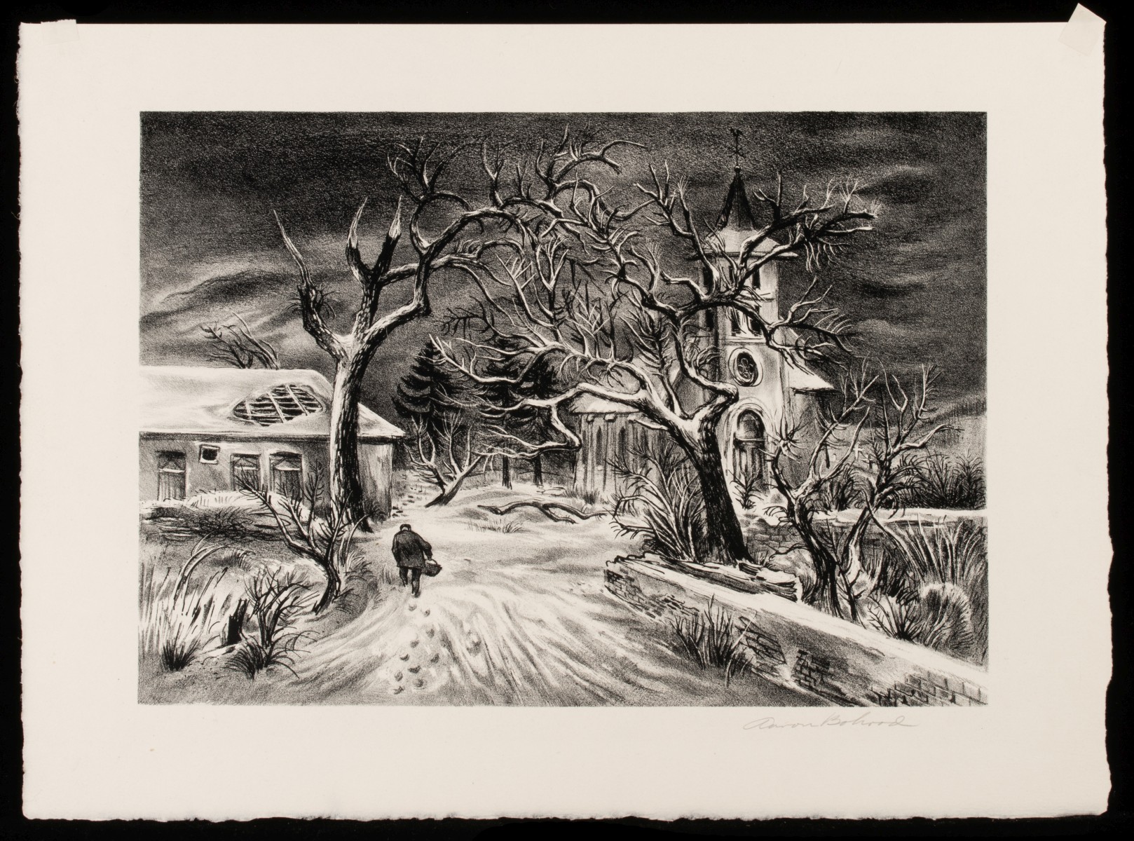 AARON BOHROD (1907-1992) PENCIL SIGNED AAA PRINTS (4)