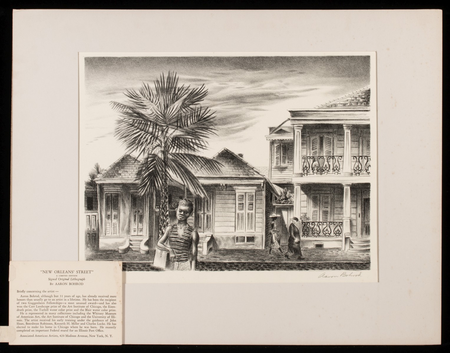 AARON BOHROD (1907-1992) PENCIL SIGNED AAA PRINTS (4)