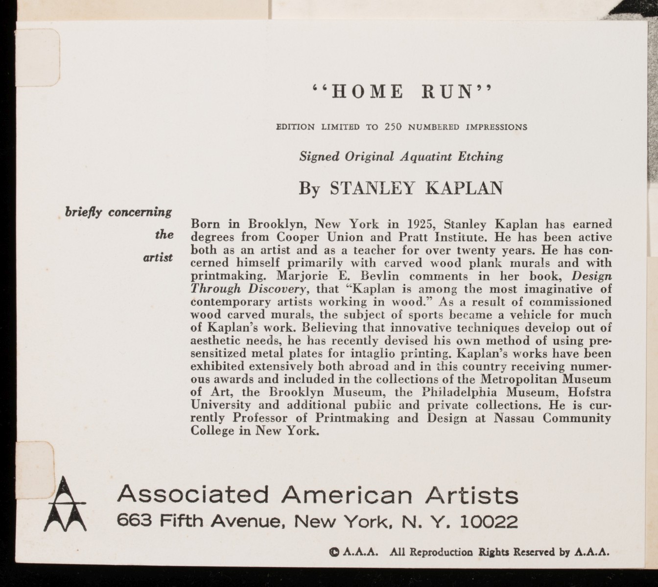 AARON BOHROD (1907-1992) PENCIL SIGNED AAA PRINTS (4)
