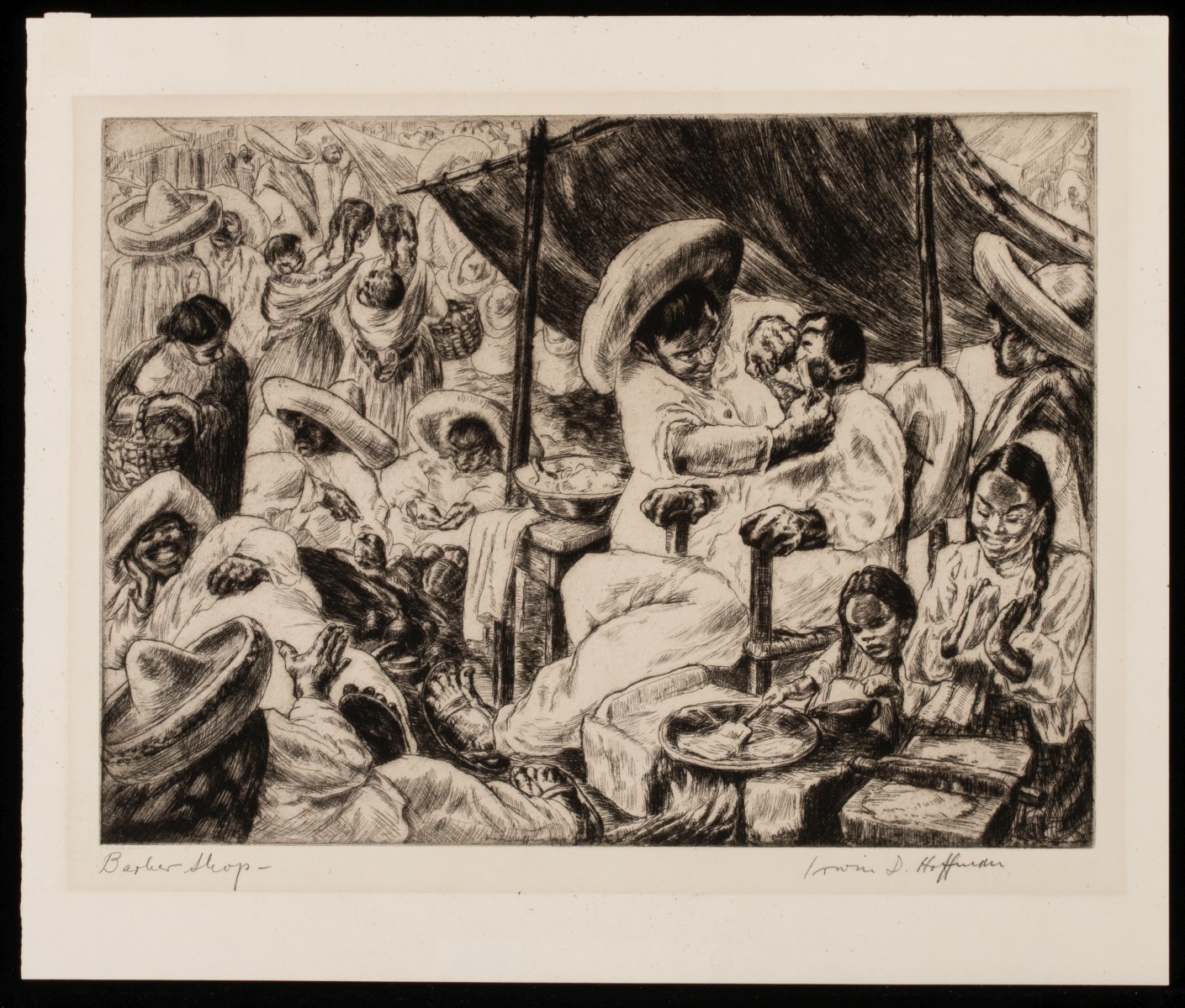 IRWIN HOFFMAN (1901-1989) PENCIL SIGNED ETCHINGS (4)