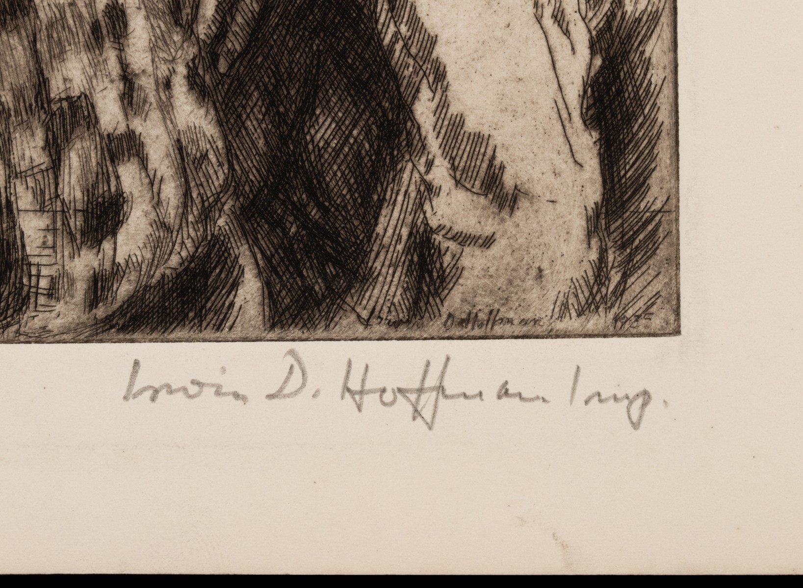 IRWIN HOFFMAN (1901-1989) PENCIL SIGNED ETCHINGS (4)