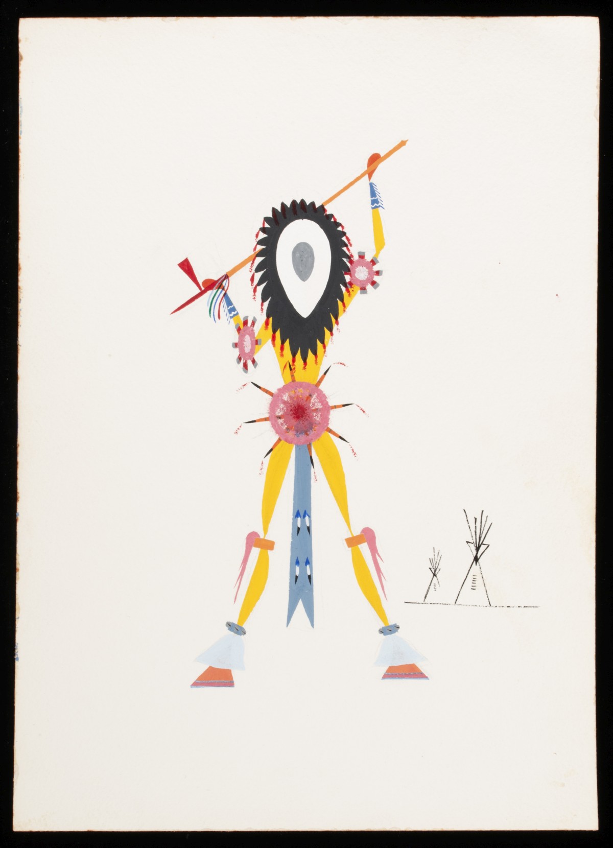 TEN MODERNIST NATIVE AMERICAN GOUACHE PAINTINGS