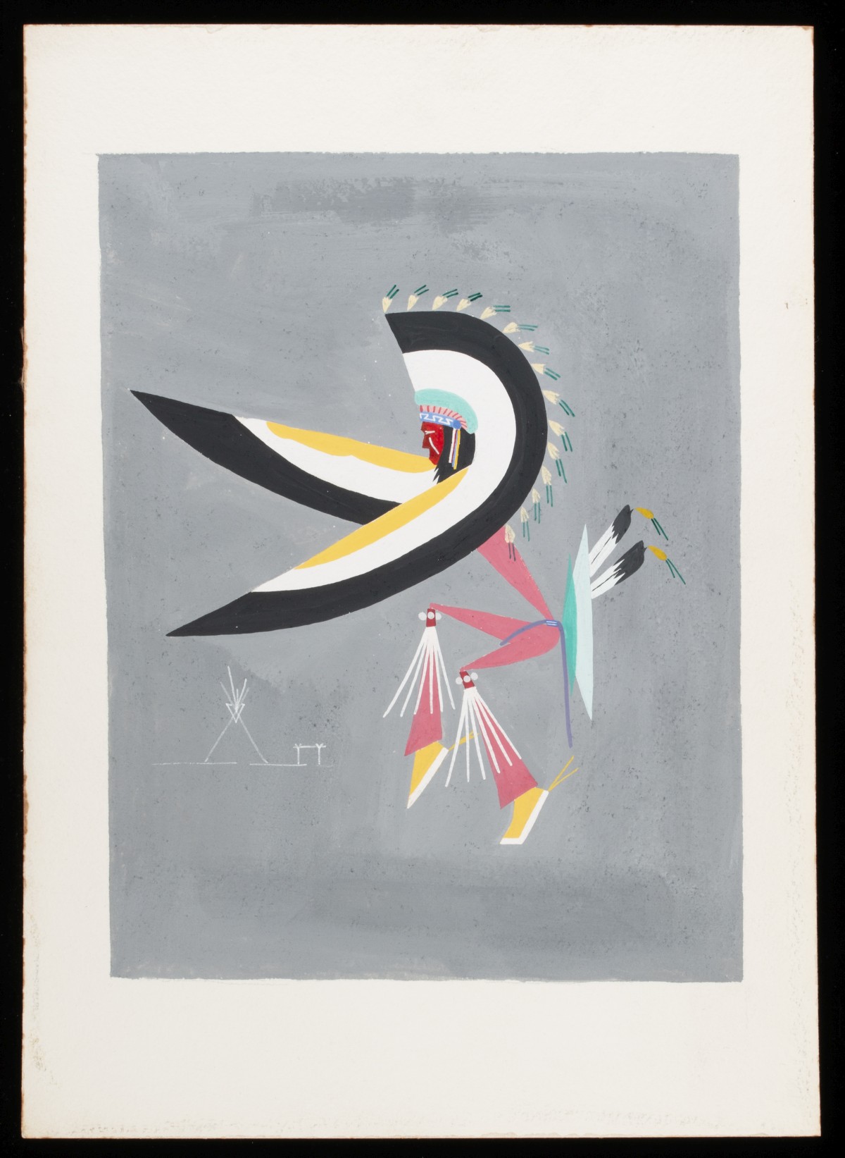 TEN MODERNIST NATIVE AMERICAN GOUACHE PAINTINGS