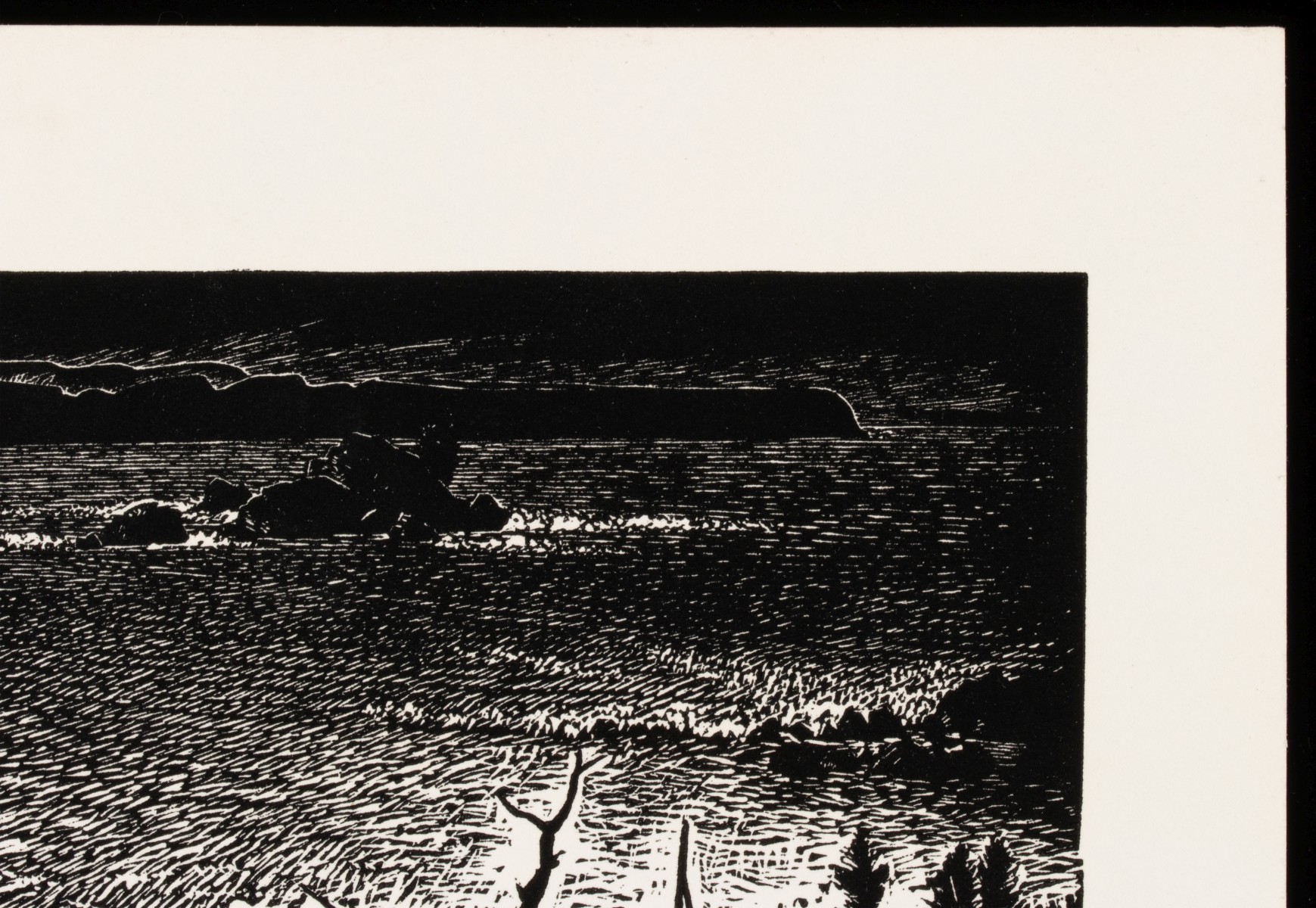LLOYD FOLTZ (1897-1990) PENCIL SIGNED LINOCUT