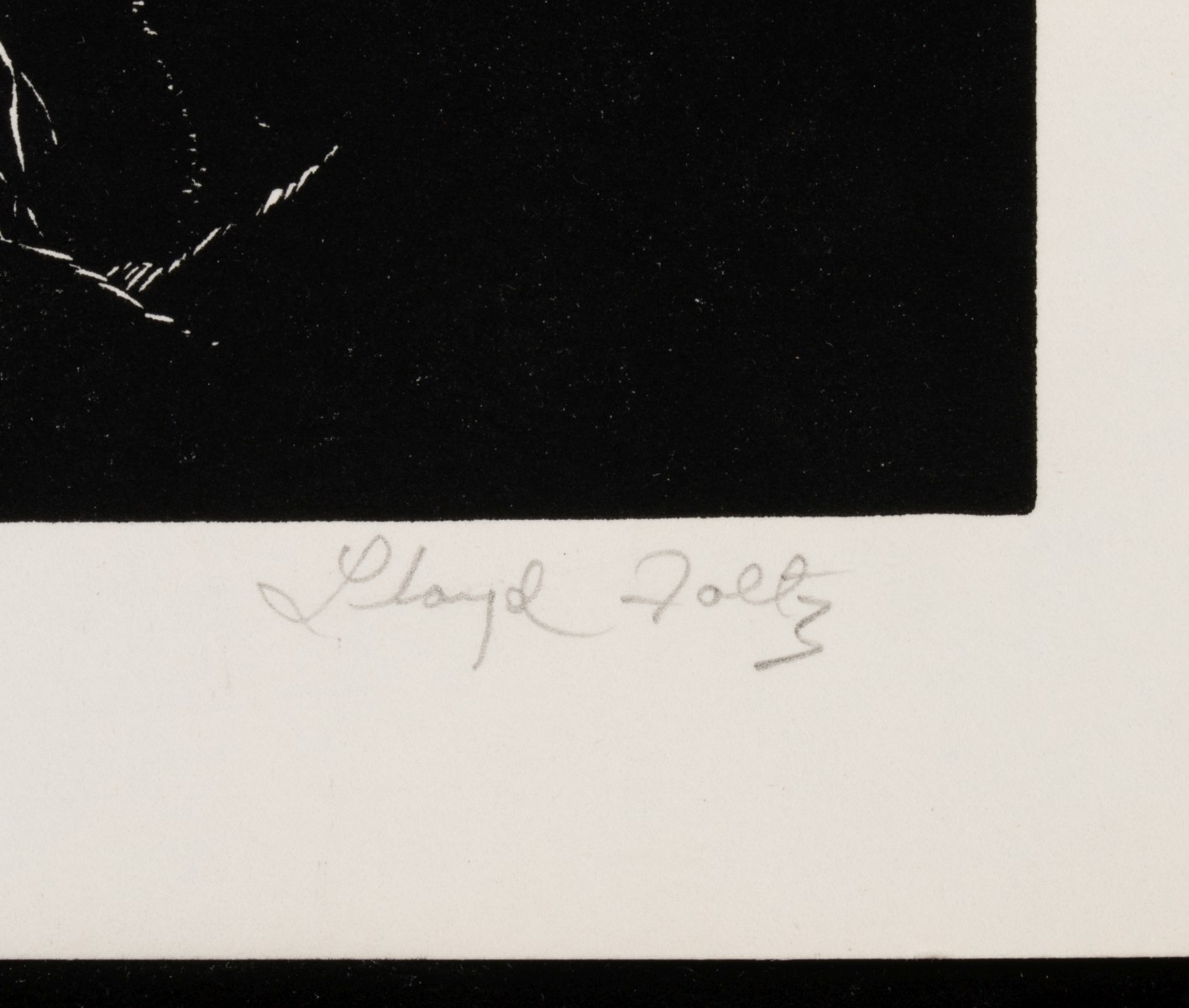 LLOYD FOLTZ (1897-1990) PENCIL SIGNED LINOCUT