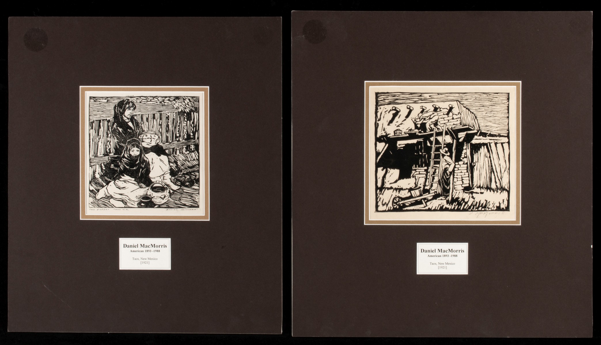 DANIEL MacMORRIS (1893-1981) PENCIL SIGNED WOODCUTS x3