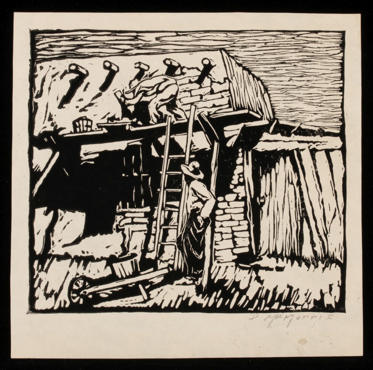 DANIEL MacMORRIS (1893-1981) PENCIL SIGNED WOODCUTS x3