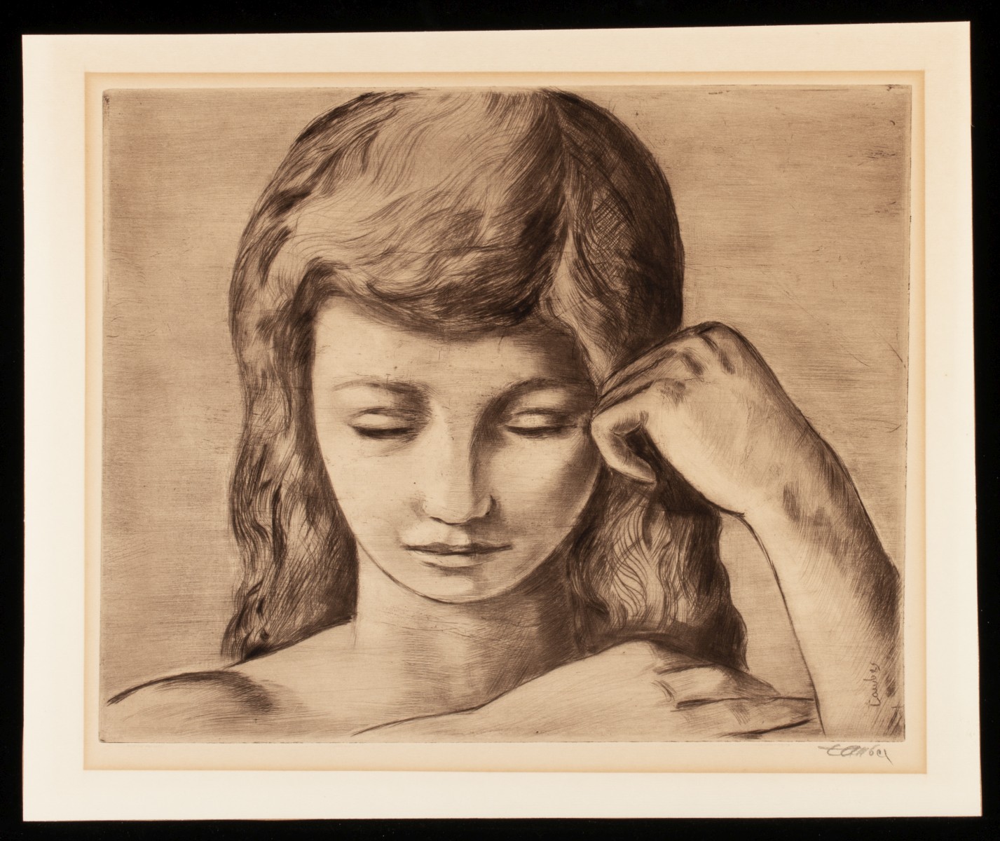TAUBES AND KLINGHOFFER AAA PENCIL SIGNED ETCHINGS x4