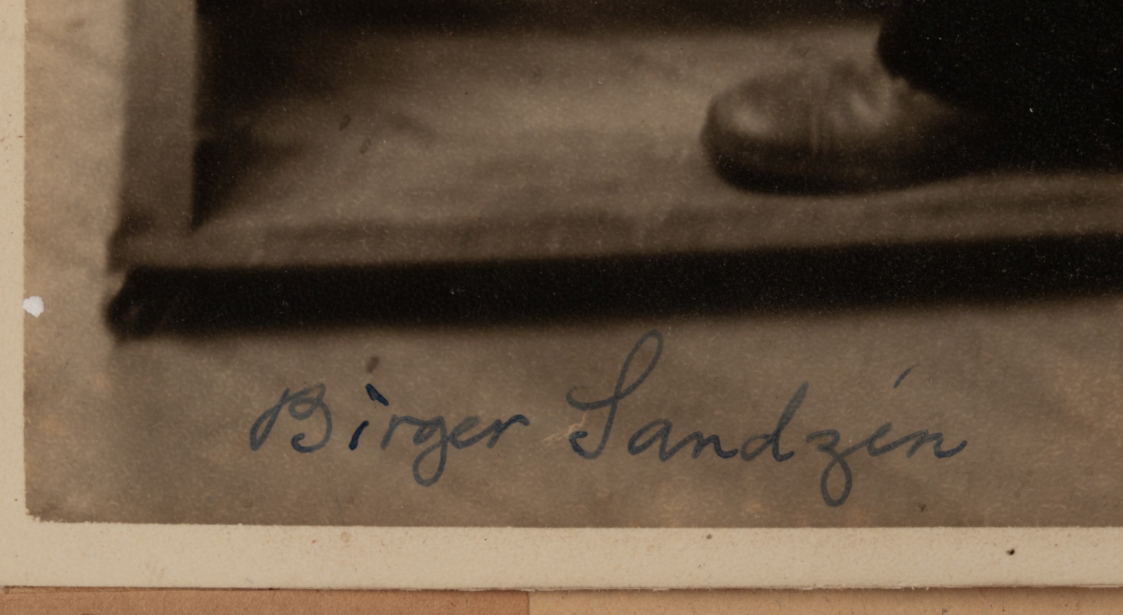 BIRGER SANDZEN SIGNED NAIL CUT PRINT AND PHOTOGRAPH