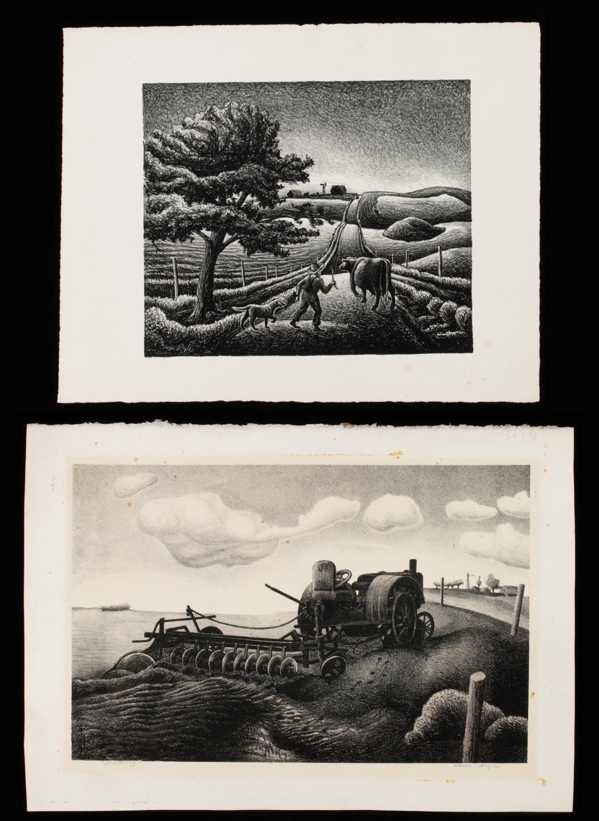 AARON PYLE (1903-1972) TWO LITHOGRAPHS