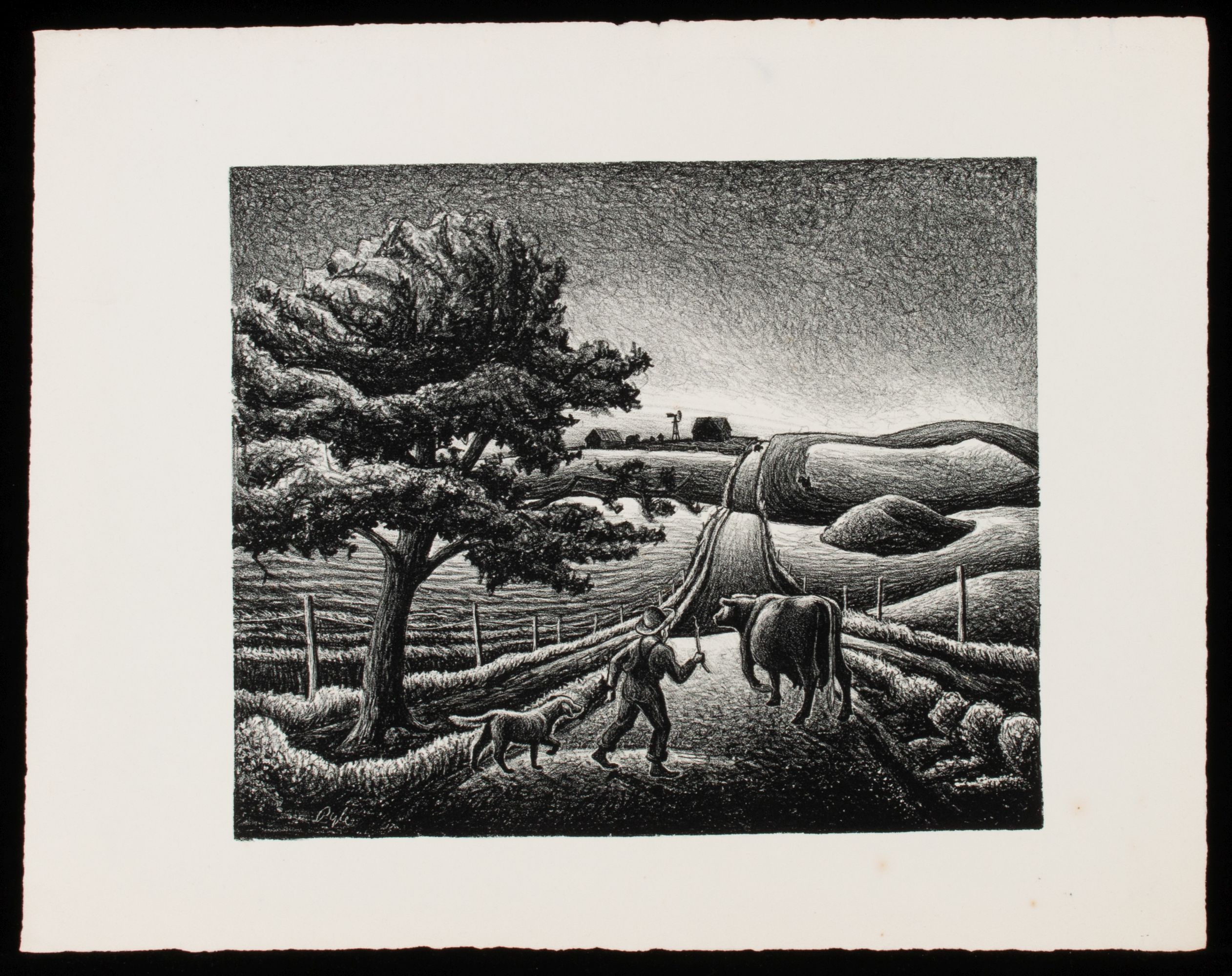 AARON PYLE (1903-1972) TWO LITHOGRAPHS
