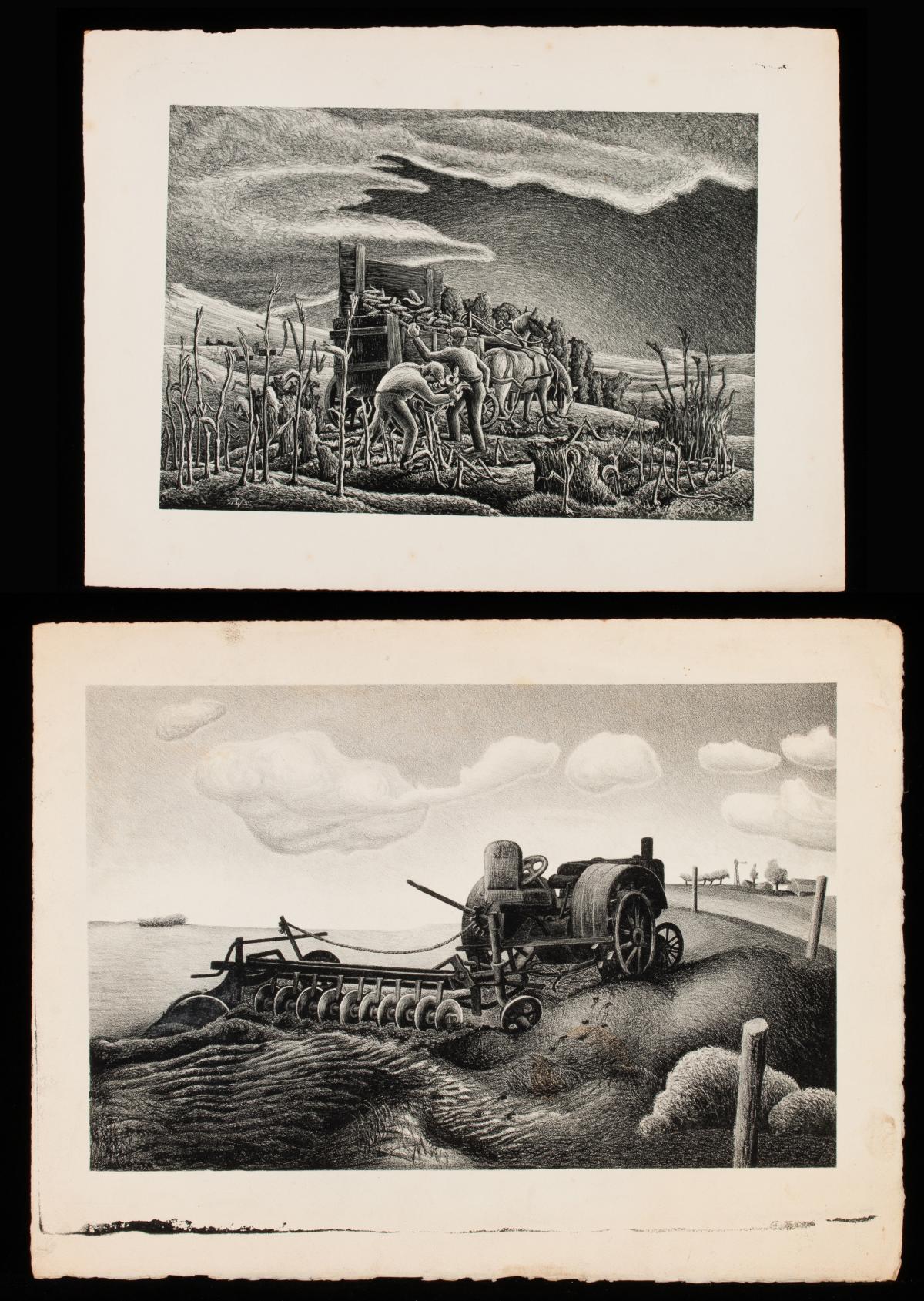 AARON PYLE (1903-1972) TWO LITHOGRAPHS