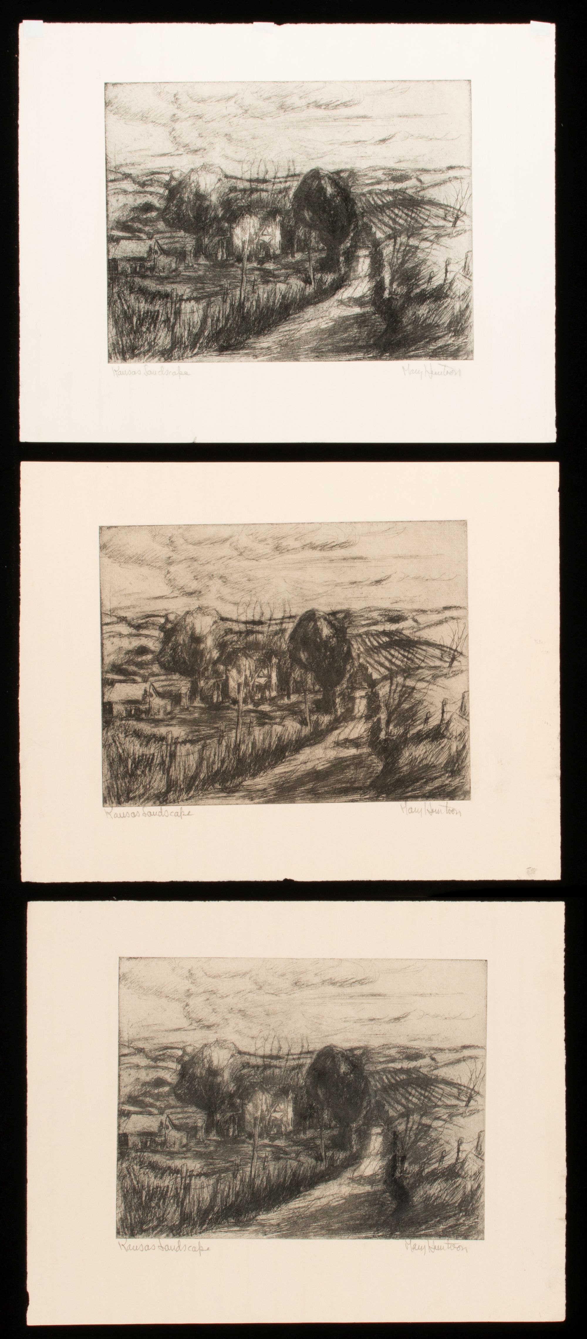 MARY HUNTOON (1896-1970) PENCIL SIGNED ETCHINGS (16)