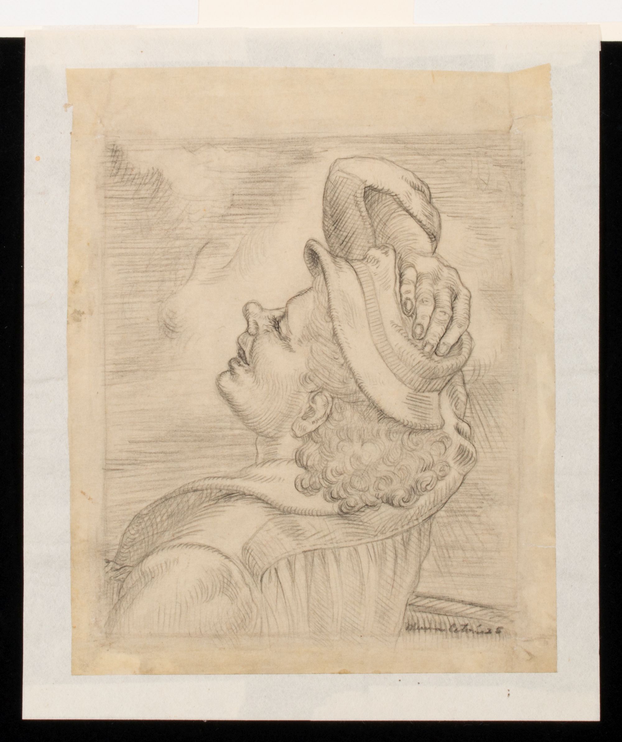 MINNA CITRON (1896-1991) GRAPHITE STUDY AND PRINT (2)