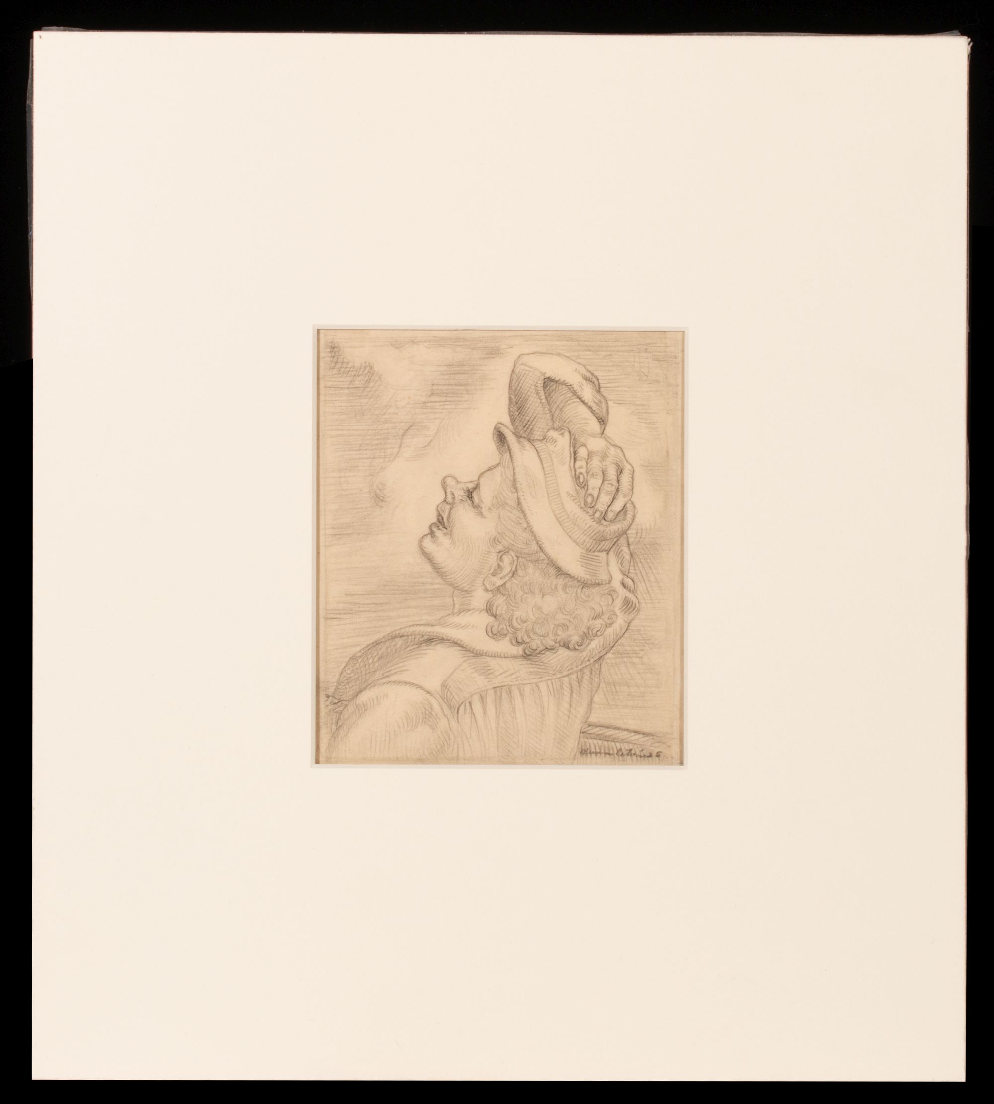 MINNA CITRON (1896-1991) GRAPHITE STUDY AND PRINT (2)