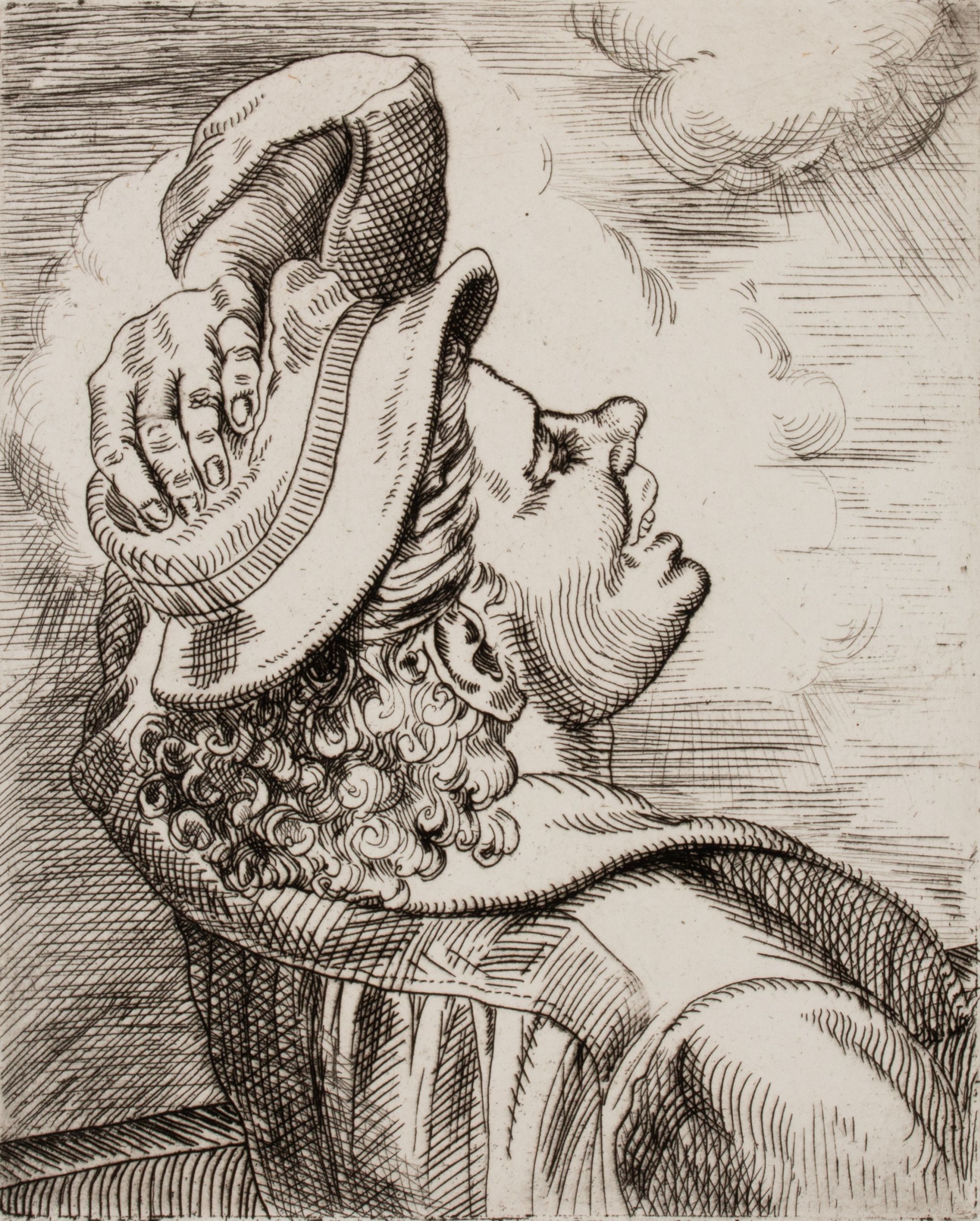 MINNA CITRON (1896-1991) GRAPHITE STUDY AND PRINT (2)