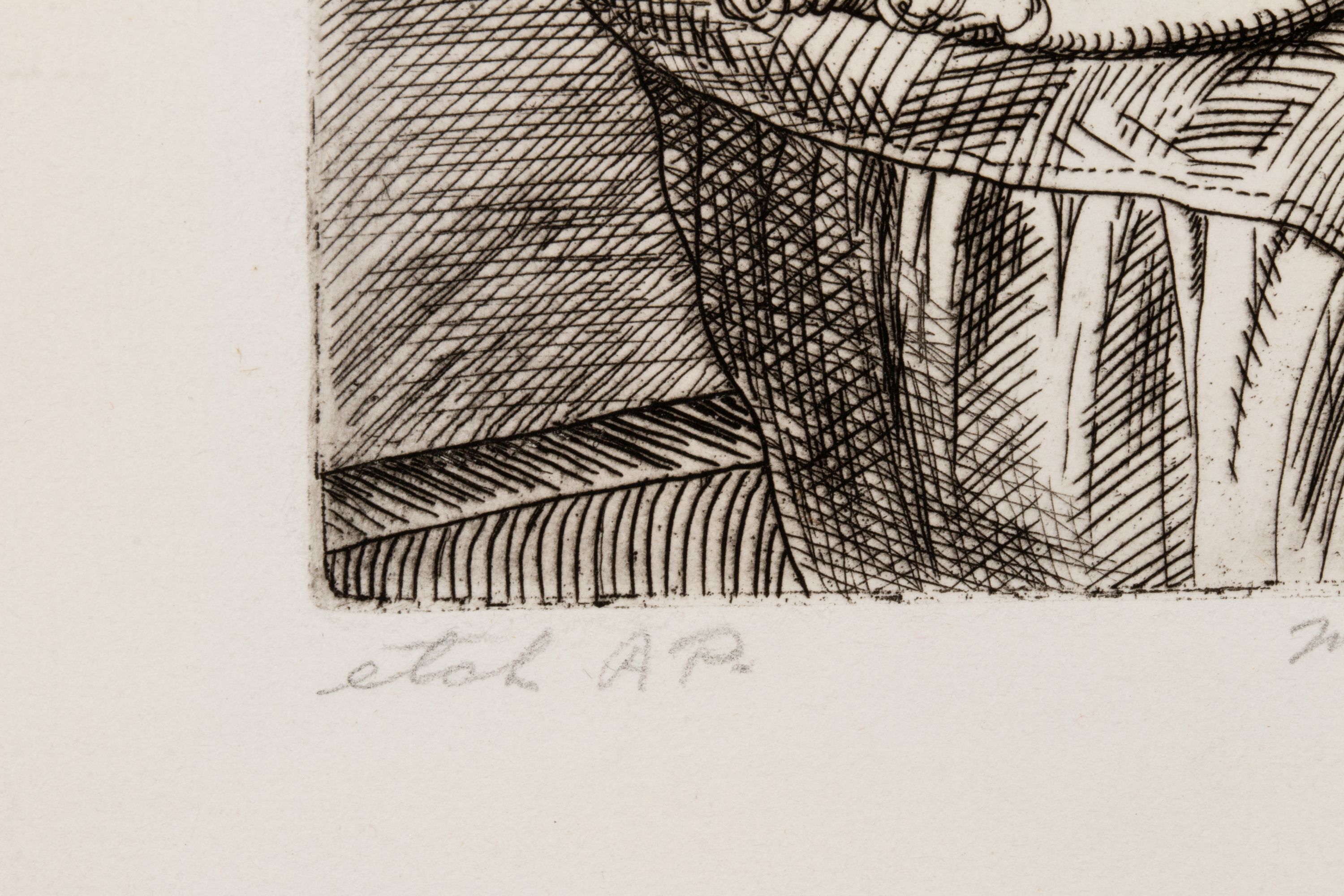 MINNA CITRON (1896-1991) GRAPHITE STUDY AND PRINT (2)