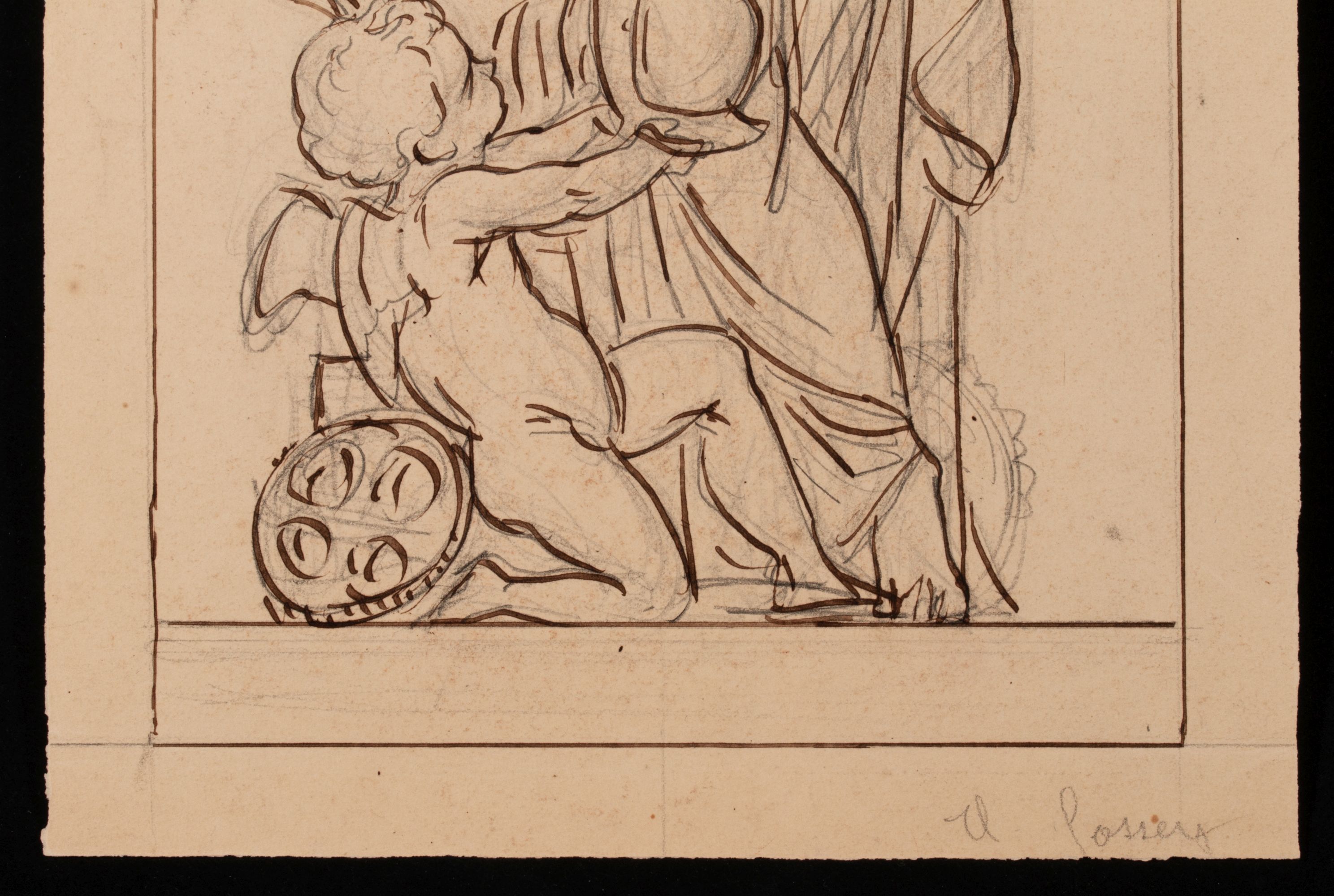 ANDRE HUSSEY AND CHARLES HUGG PEN AND INK ON PAPER (2)