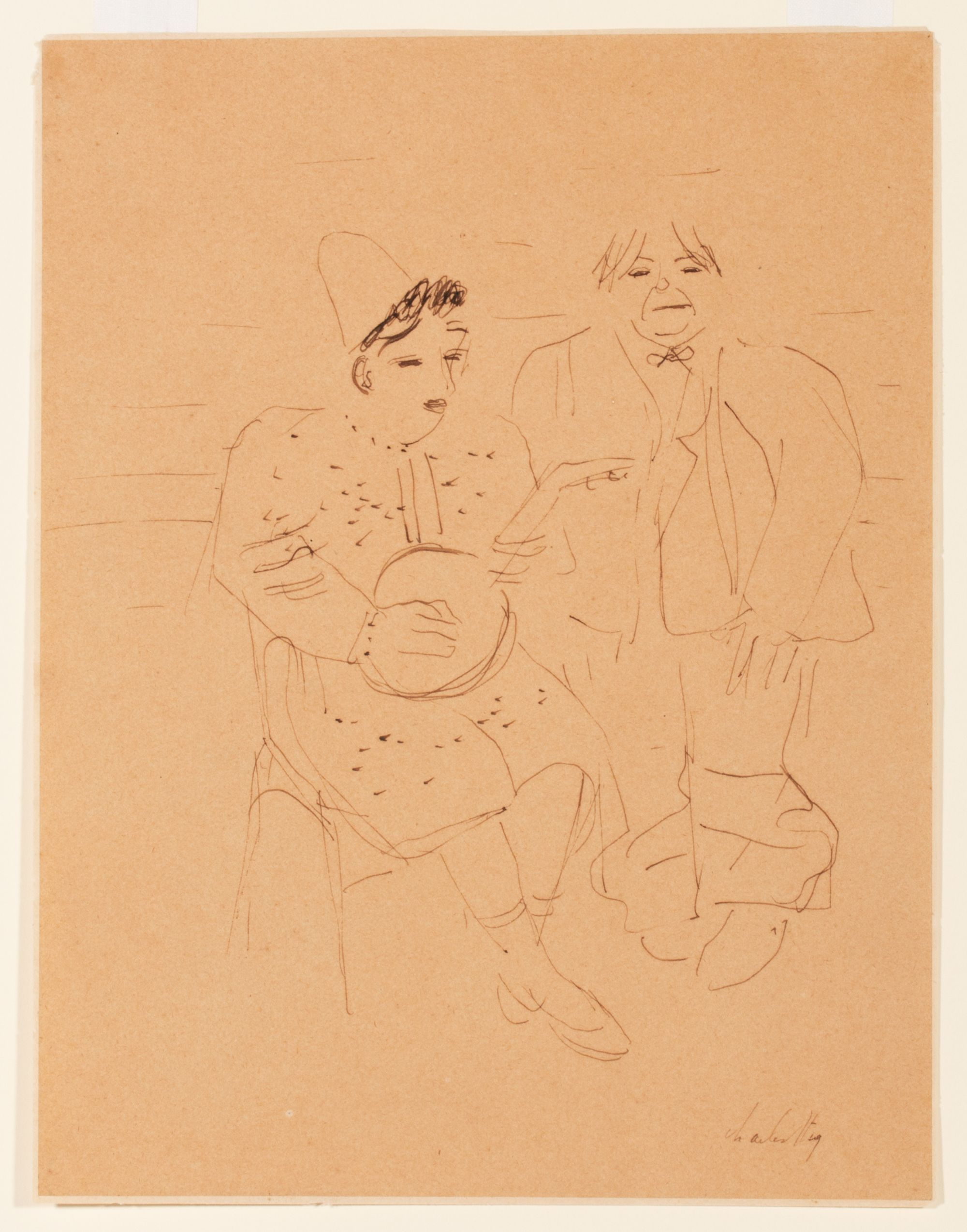 ANDRE HUSSEY AND CHARLES HUGG PEN AND INK ON PAPER (2)