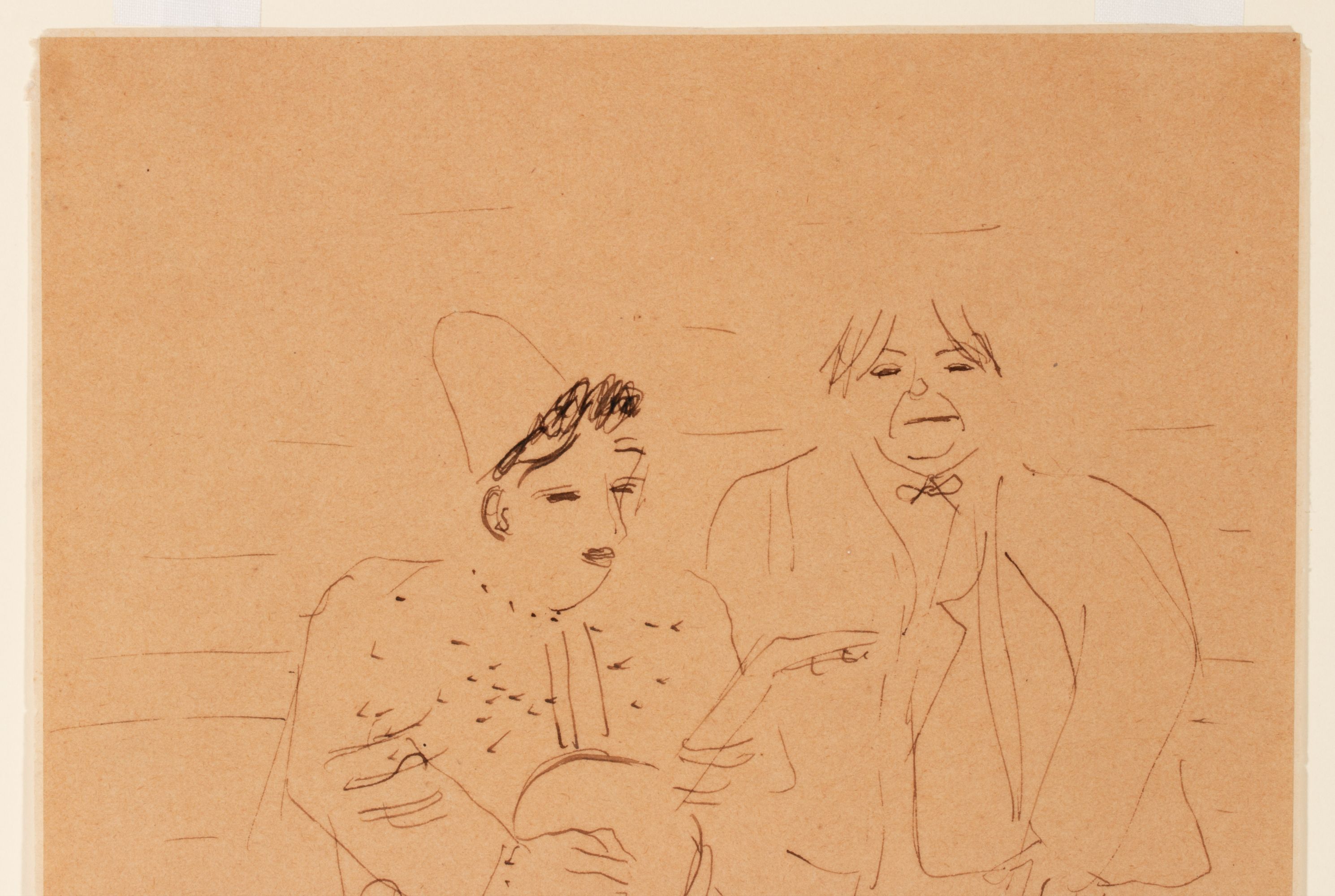 ANDRE HUSSEY AND CHARLES HUGG PEN AND INK ON PAPER (2)
