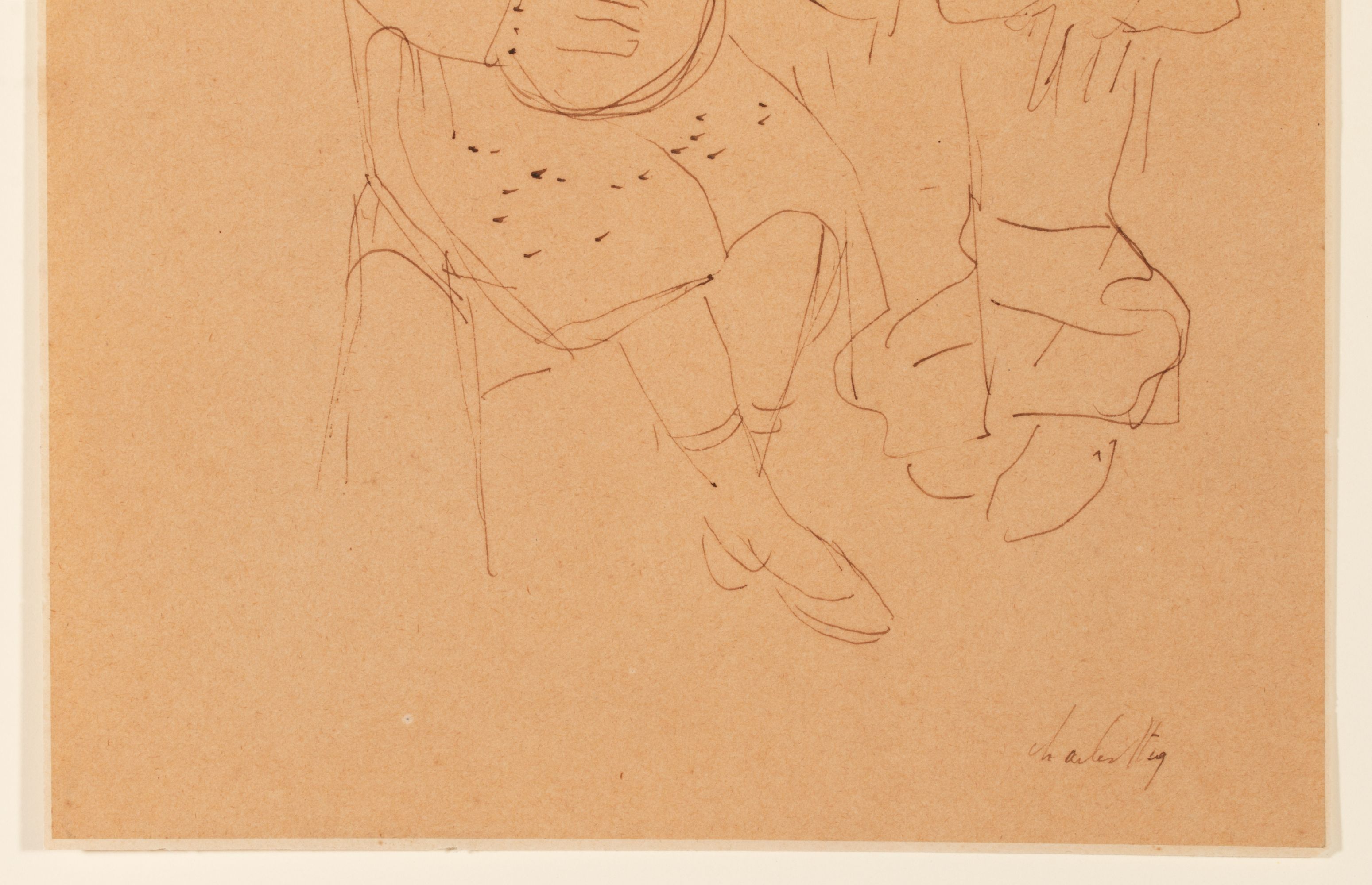 ANDRE HUSSEY AND CHARLES HUGG PEN AND INK ON PAPER (2)